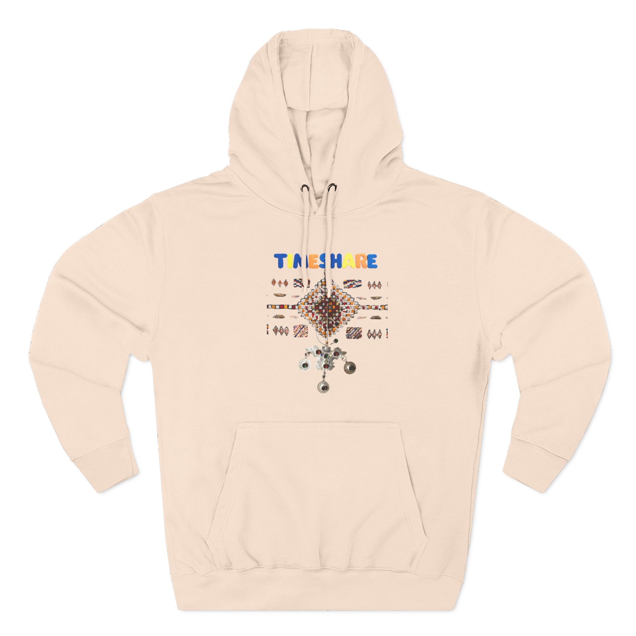 Cozy Artistic Fleece Hoodie, Three-Panel Sweatshirt for Casual Days, Travel and Gifts, Timeshare Theme Apparel