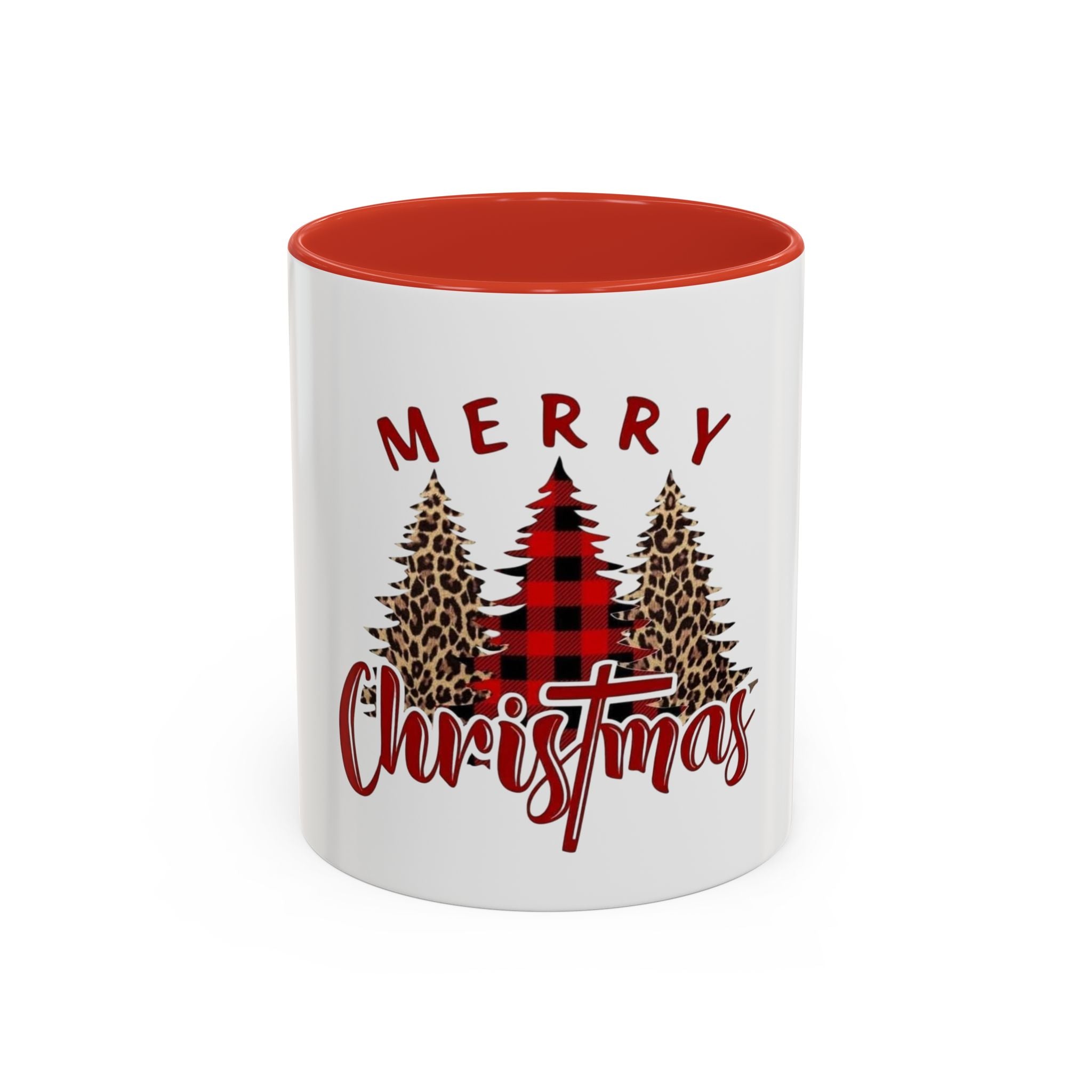 Tasse en Céramique Accentuée sapin de noel - 11 oz & 15 oz, Poignée Ergonomique, Sans Plomb & BPA
