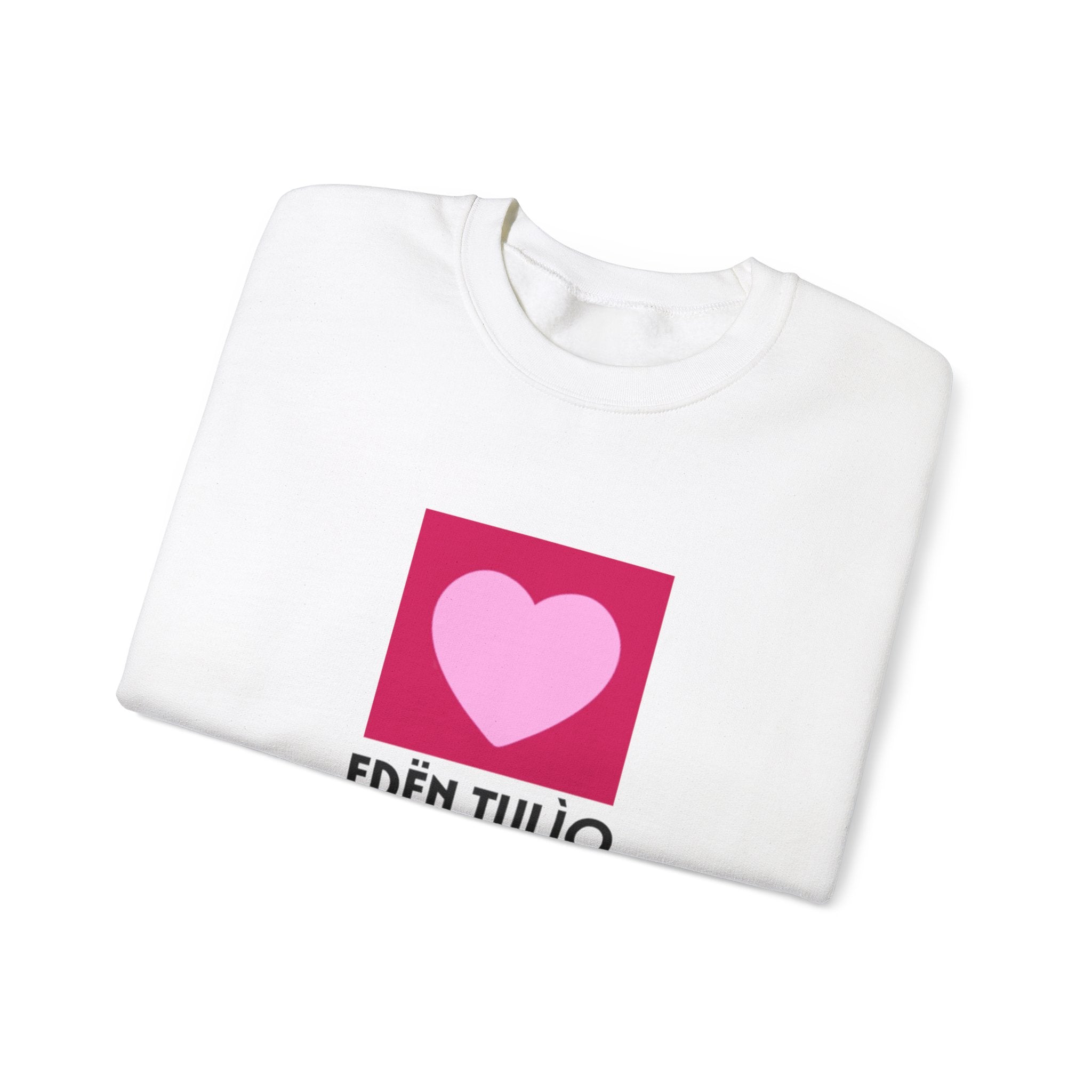 Sweat-shirt Ras du Cou coeur Eden Tulio Unisexe en Mélange Épais coton et polyester