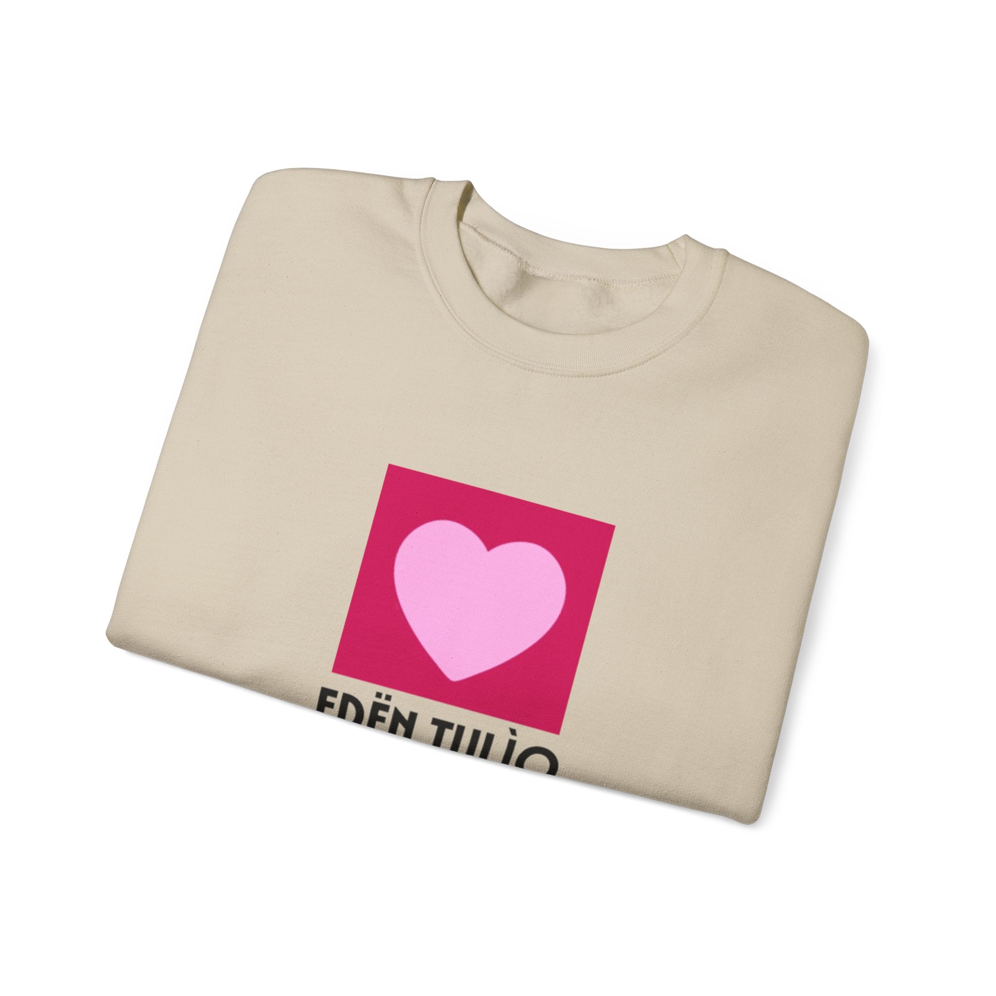 Sweat-shirt Ras du Cou coeur Eden Tulio Unisexe en Mélange Épais coton et polyester
