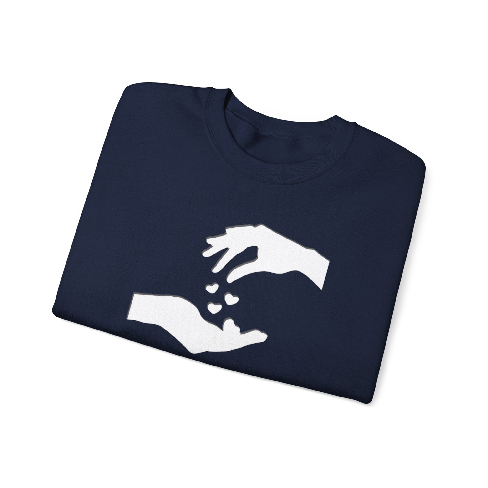 Sweatshirt Unisexe Confortable Mélange équilibré de 50% coton et 50% polyester "hands love"