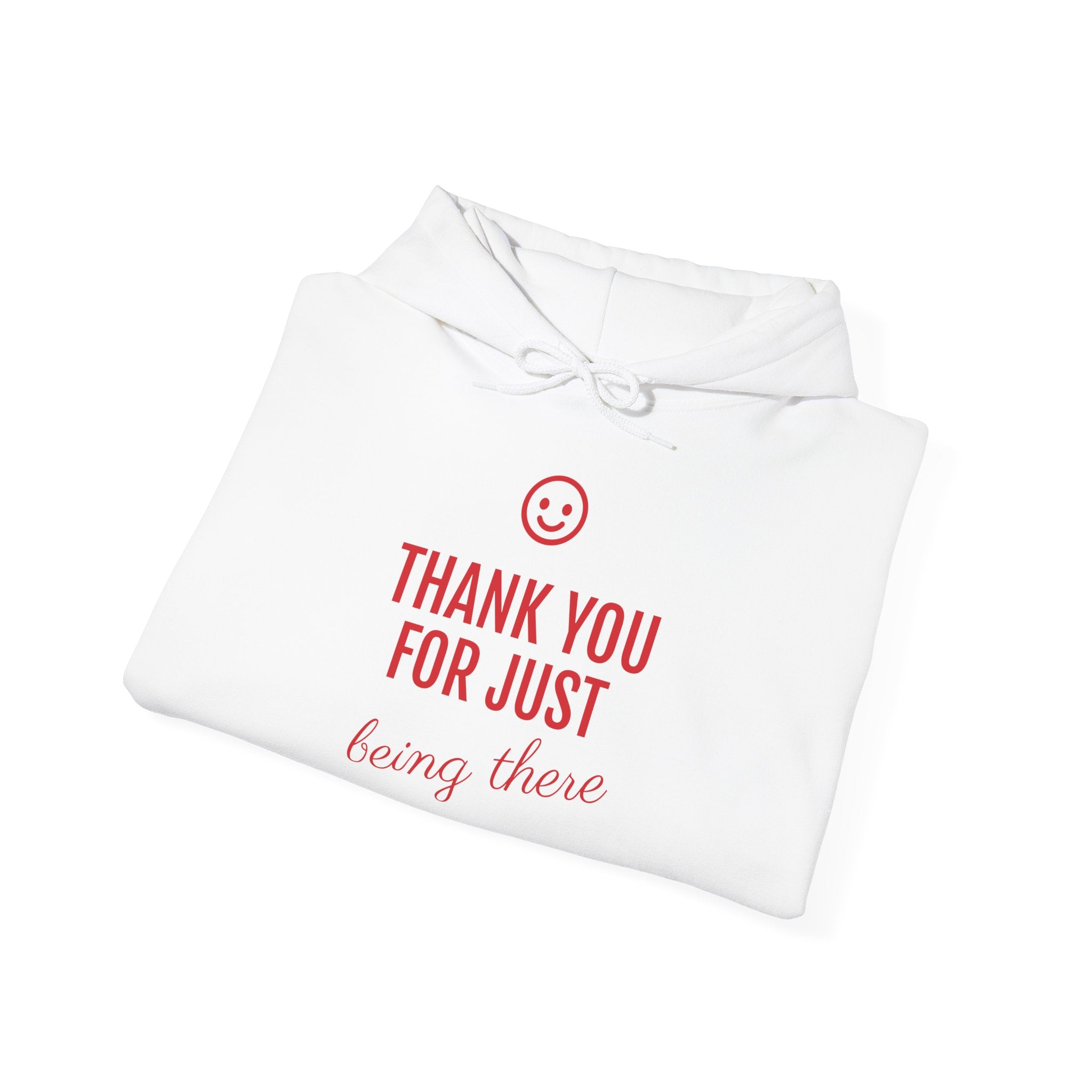 Sweatshirt a capuche unisex épais de coton Fabriqué à partir de coton 100 % cultivé de manière éthique aux États-Unis."thank you"