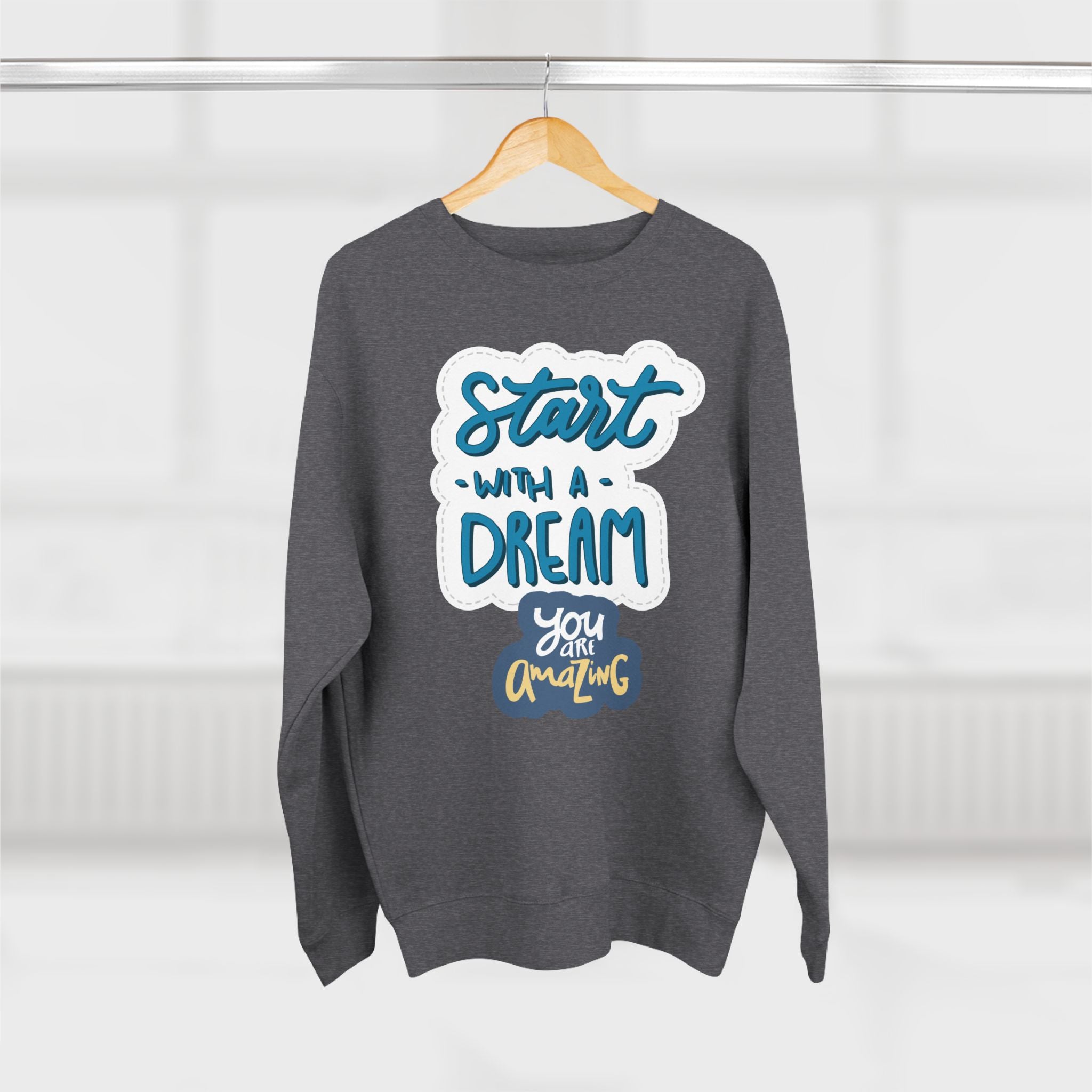 Motivational Crewneck Sweatshirt - Dream Big Positive Vibes, Gift for Him Her, Cozy Apparel Together Forever, Inspirational Jumper, Unisex