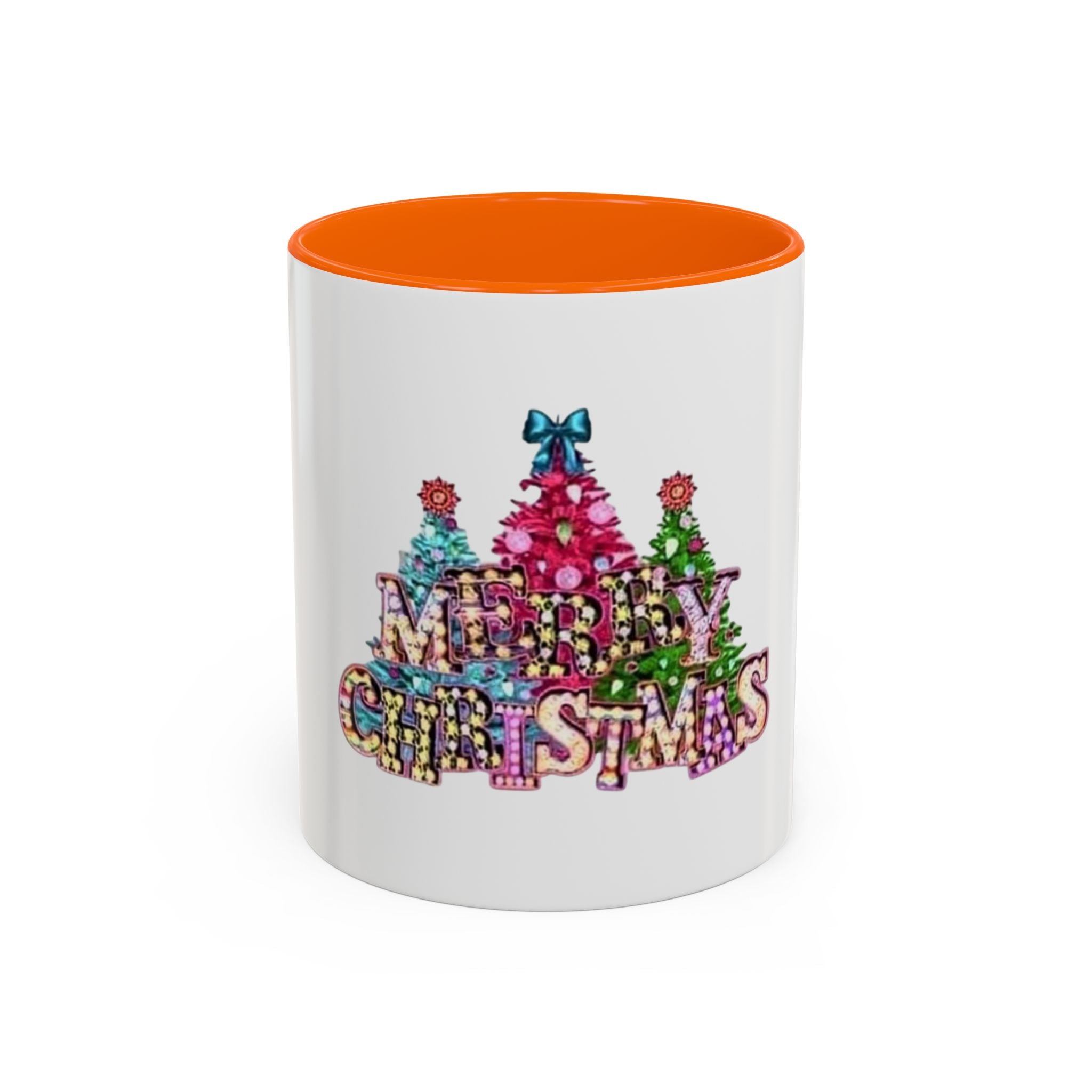 Tasse en Céramique Accentuée Merry christmas- 11 oz & 15 oz, Poignée Ergonomique, Sans Plomb & BPA