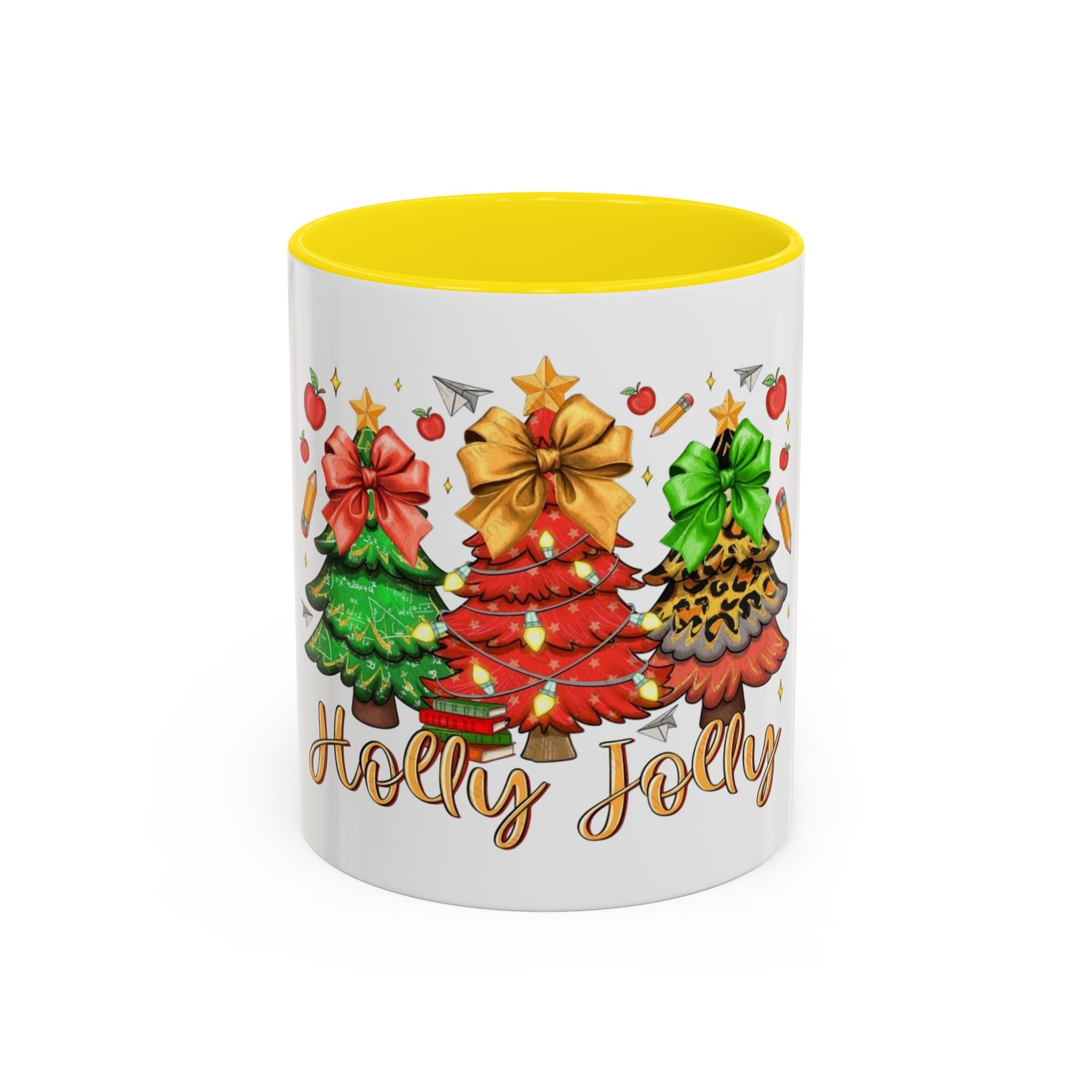 Tasse en Céramique Accentuée - 11 oz & 15 oz, Poignée Ergonomique, Sans Plomb & BPA Noël