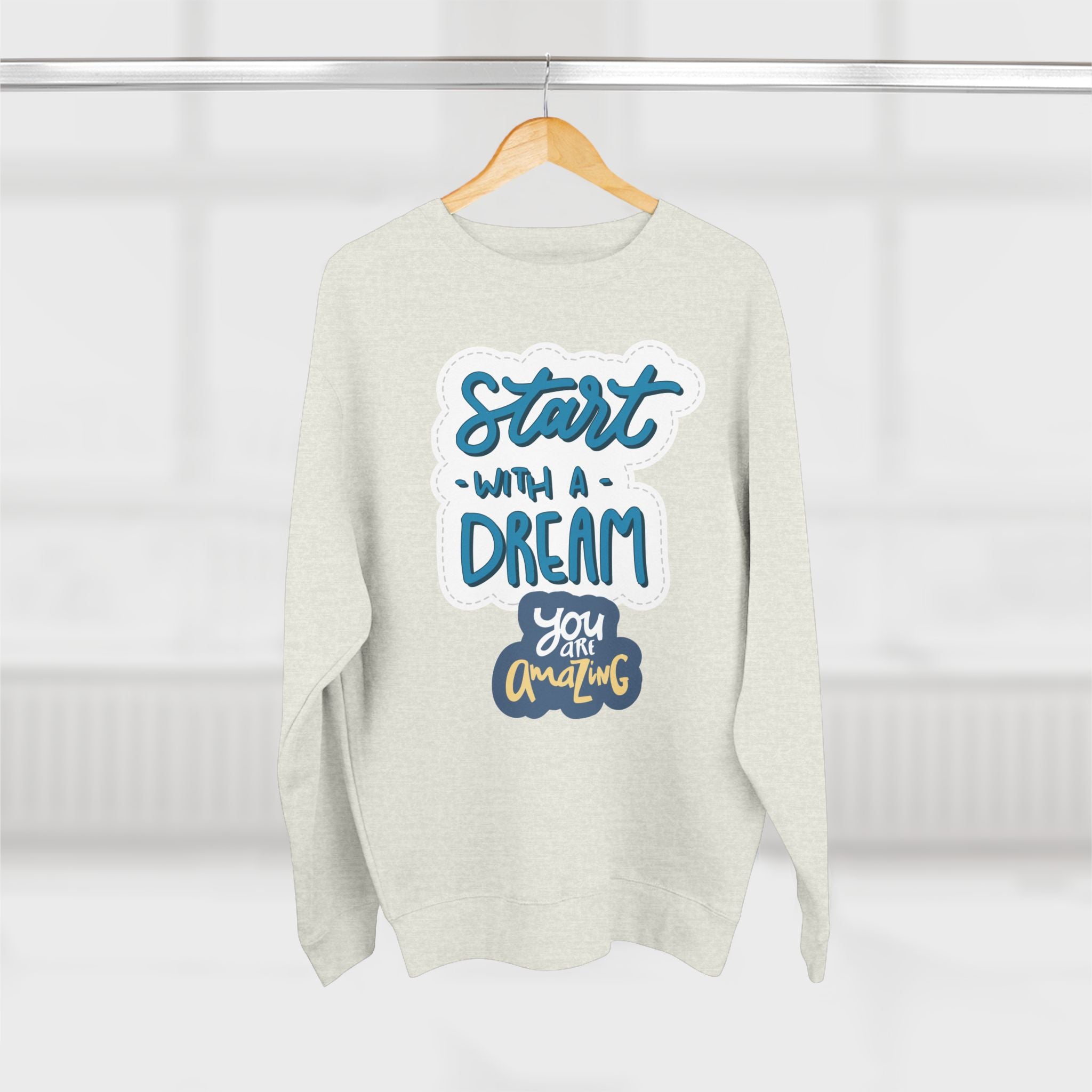 Motivational Crewneck Sweatshirt - Dream Big Positive Vibes, Gift for Him Her, Cozy Apparel Together Forever, Inspirational Jumper, Unisex