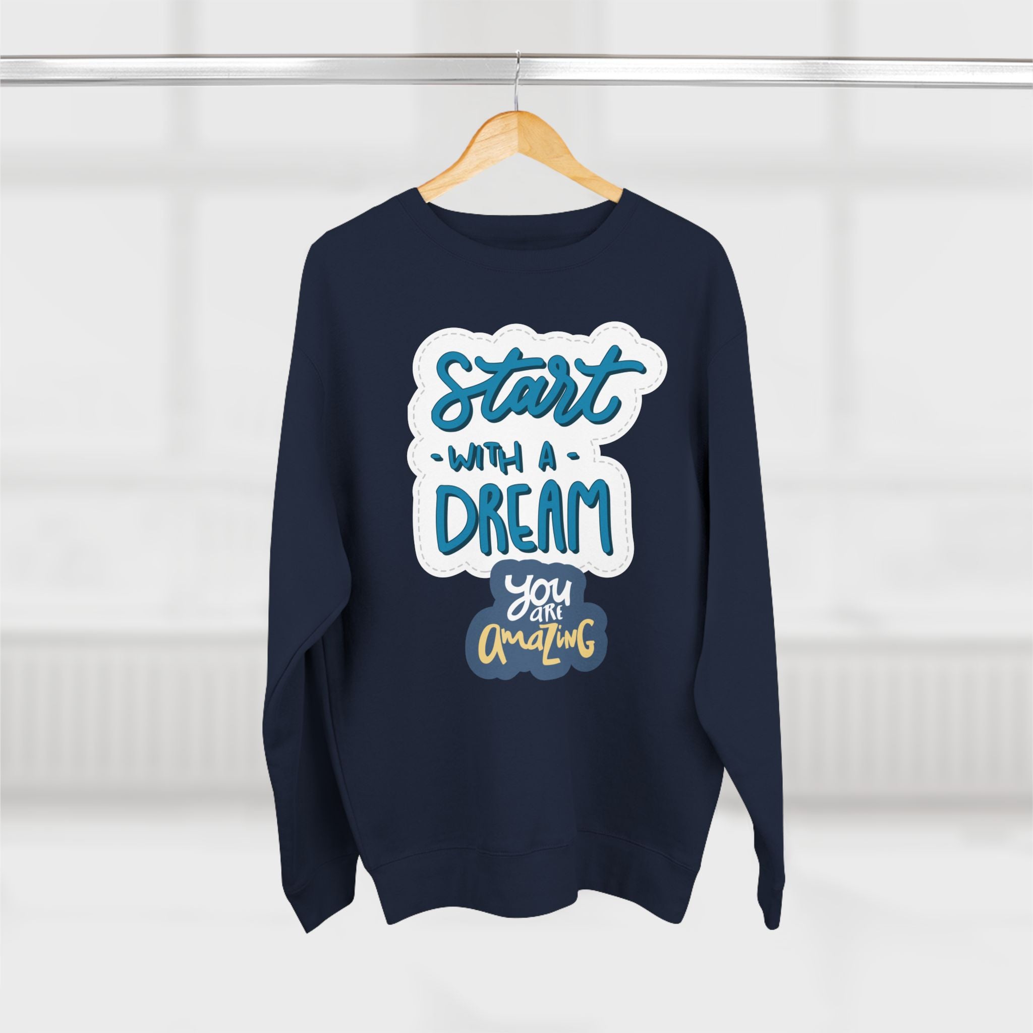 Motivational Crewneck Sweatshirt - Dream Big Positive Vibes, Gift for Him Her, Cozy Apparel Together Forever, Inspirational Jumper, Unisex