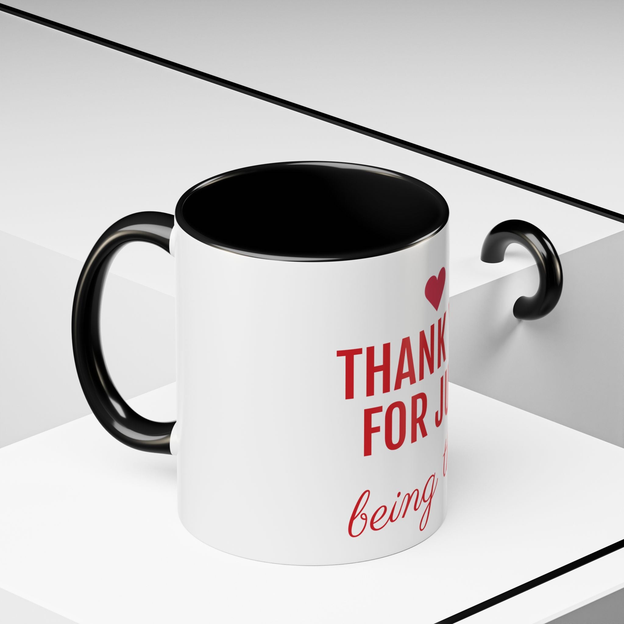Tasse en Céramique Accentuée for you love - 11 oz & 15 oz, Poignée Ergonomique, Sans Plomb & BPA