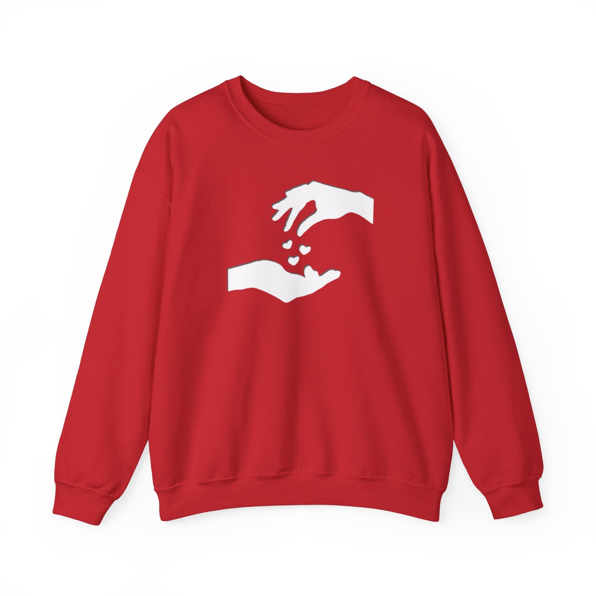 Sweatshirt Unisexe Confortable Mélange équilibré de 50% coton et 50% polyester "hands love"