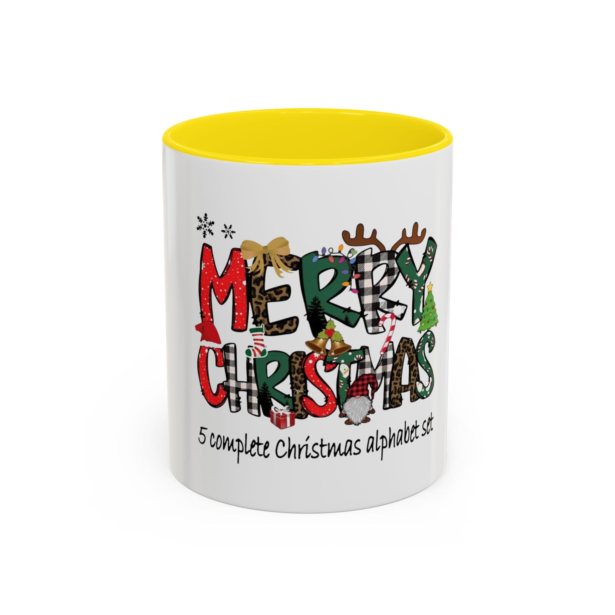 Tasse en Céramique Accentuée - 11 oz & 15 oz, Poignée Ergonomique, Sans Plomb & BPA Merry christmas