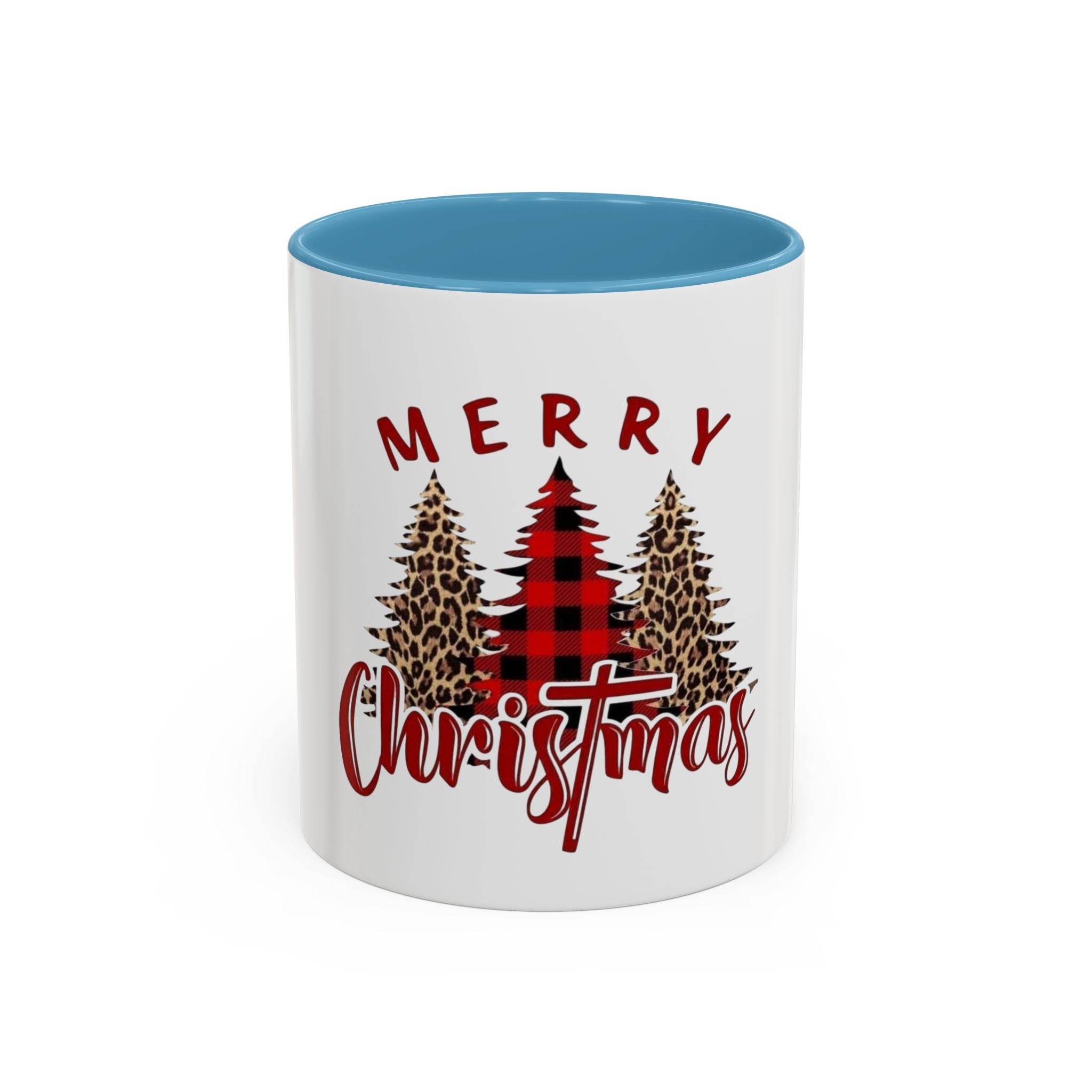 Tasse en Céramique Accentuée sapin de noel - 11 oz & 15 oz, Poignée Ergonomique, Sans Plomb & BPA