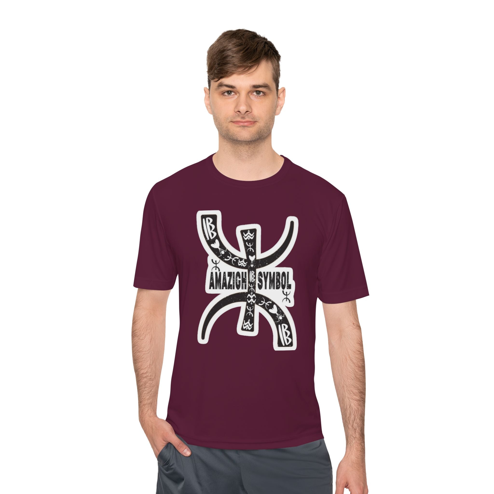 Amazigh Symbol Athletic Tee - Gift for Adventurers