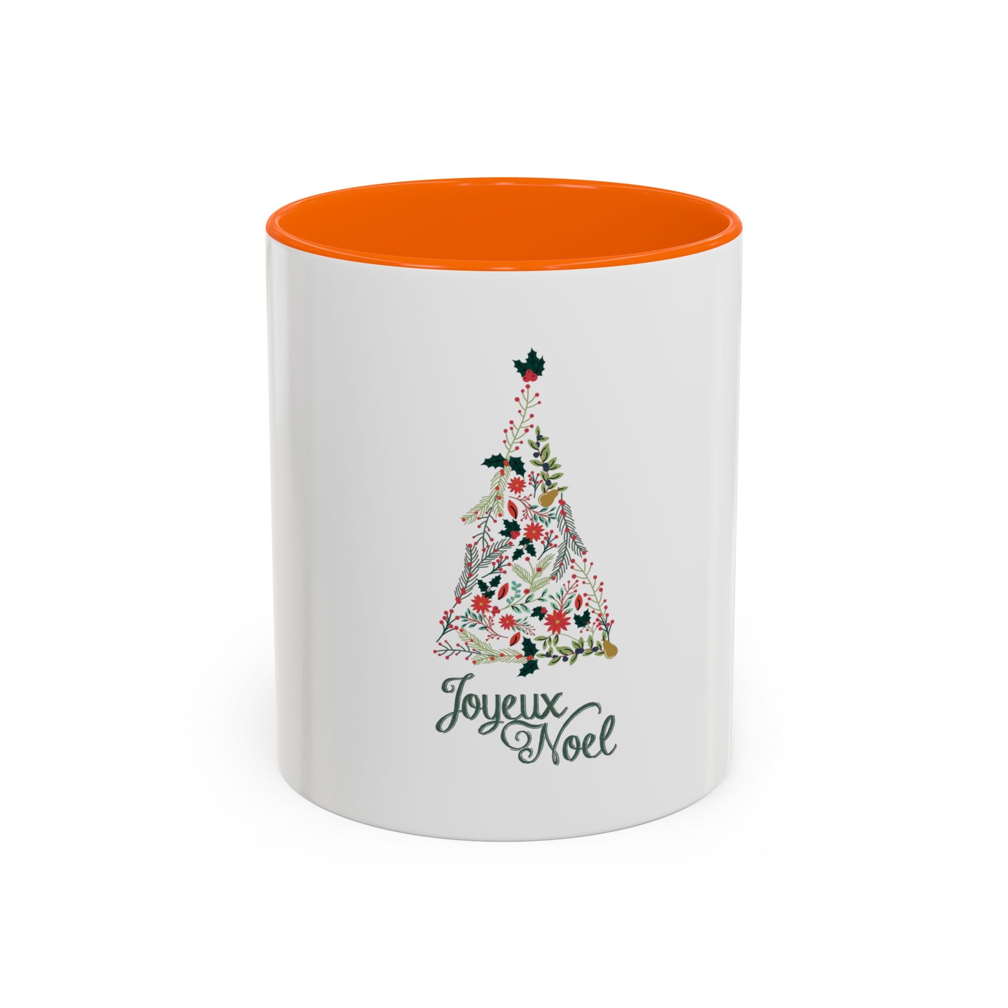 Tasse en Céramique Accentuée sapin joyeux noel - 11 oz & 15 oz, Poignée Ergonomique, Sans Plomb & BPA