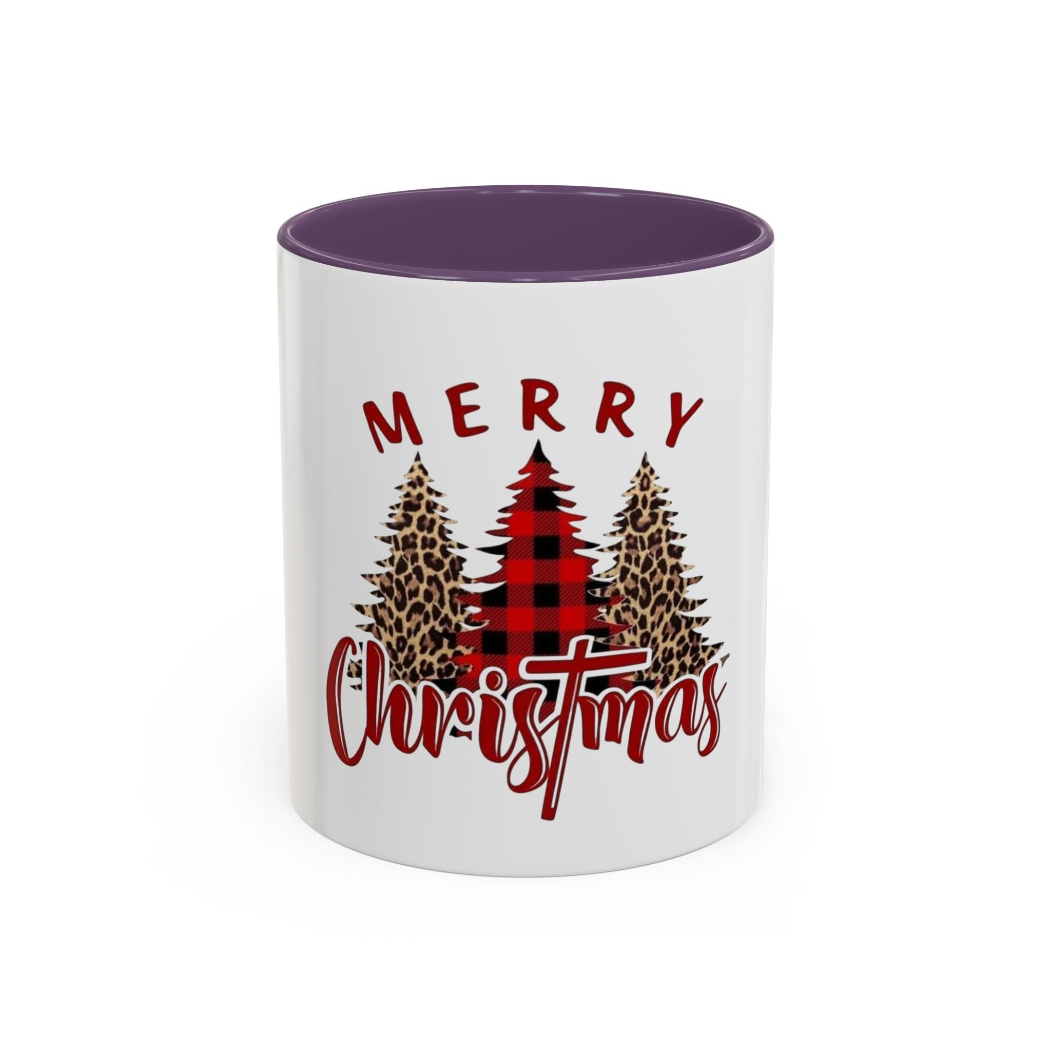 Tasse en Céramique Accentuée sapin de noel - 11 oz & 15 oz, Poignée Ergonomique, Sans Plomb & BPA