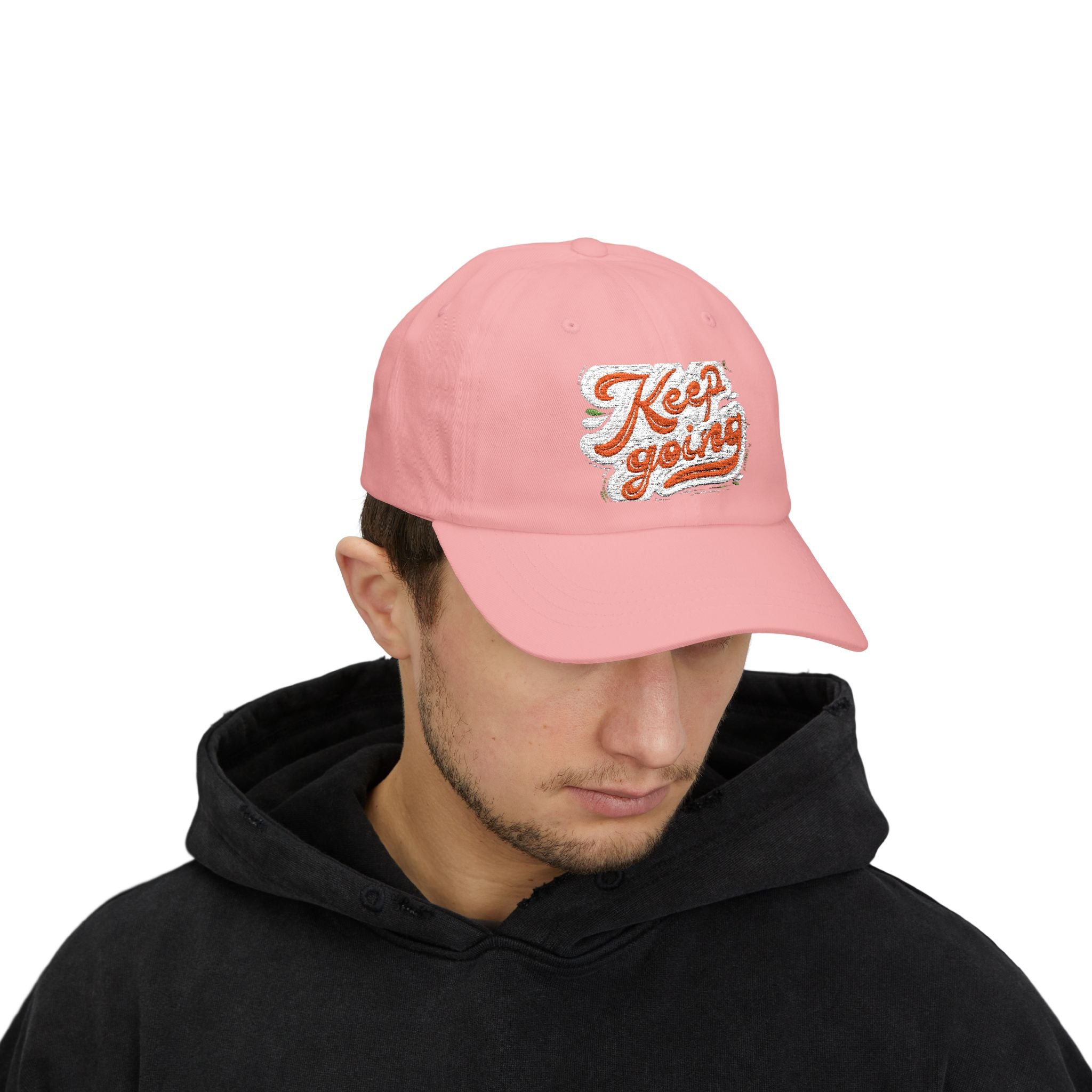Keep Going Classic Dad Cap - Motivational Hat for Everyday Wear, Gift for Dad, Casual Style, Summer Accessory, Outdoor Cap. Embroidered Text