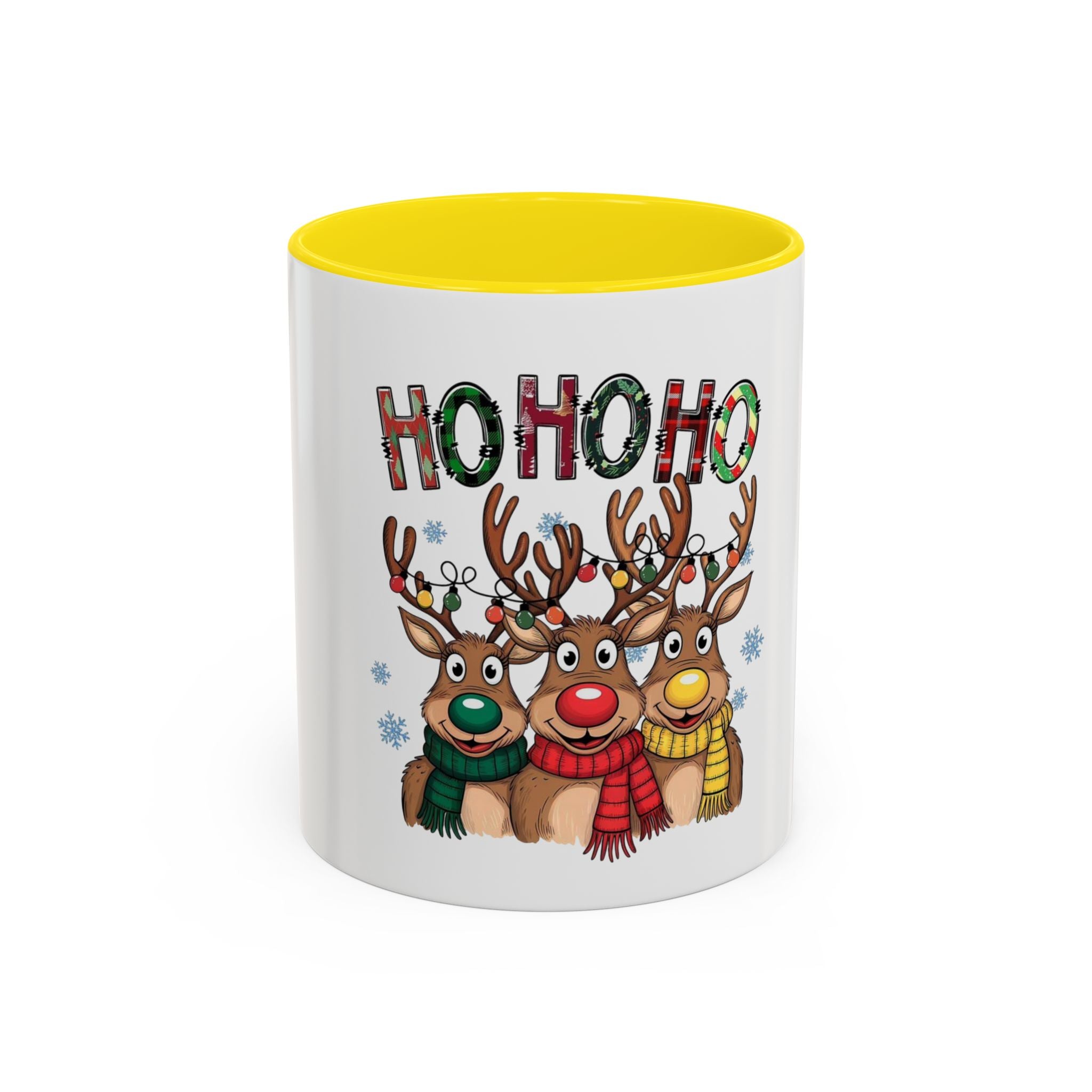 Tasse en Céramique Accentuée de noel hohoho - 11 oz & 15 oz, Poignée Ergonomique, Sans Plomb & BPA