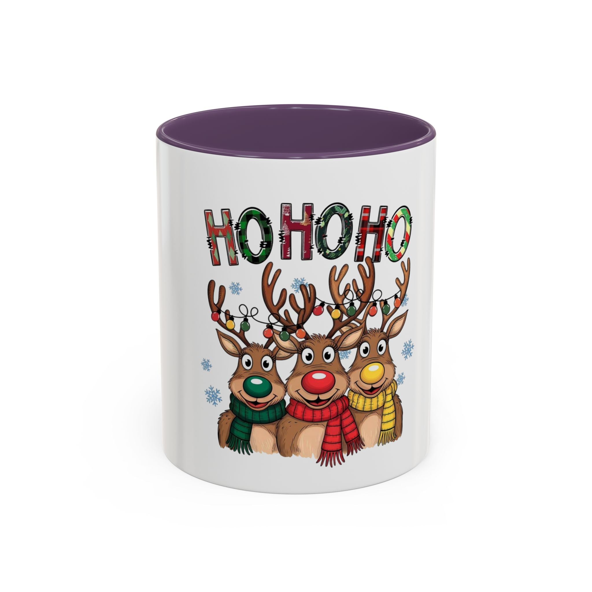 Tasse en Céramique Accentuée de noel hohoho - 11 oz & 15 oz, Poignée Ergonomique, Sans Plomb & BPA