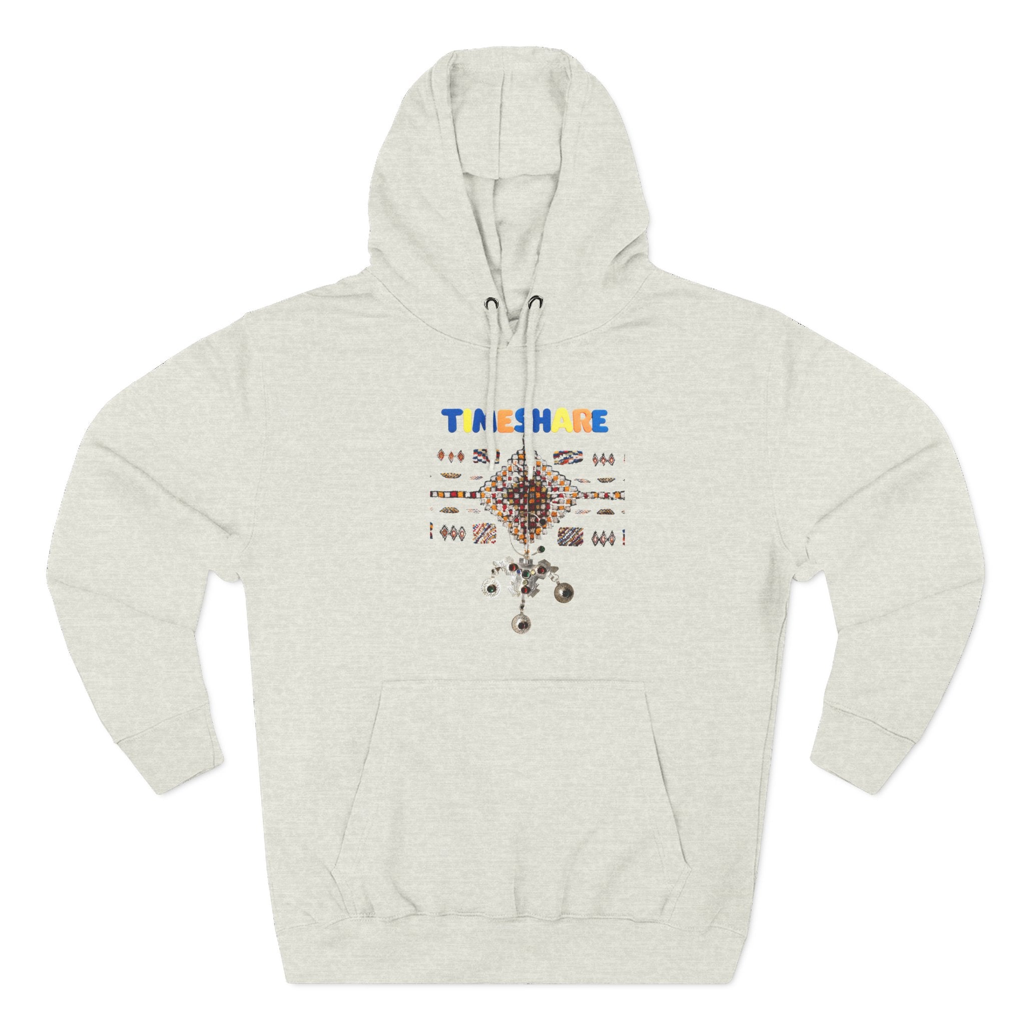 Cozy Artistic Fleece Hoodie, Three-Panel Sweatshirt for Casual Days, Travel and Gifts, Timeshare Theme Apparel