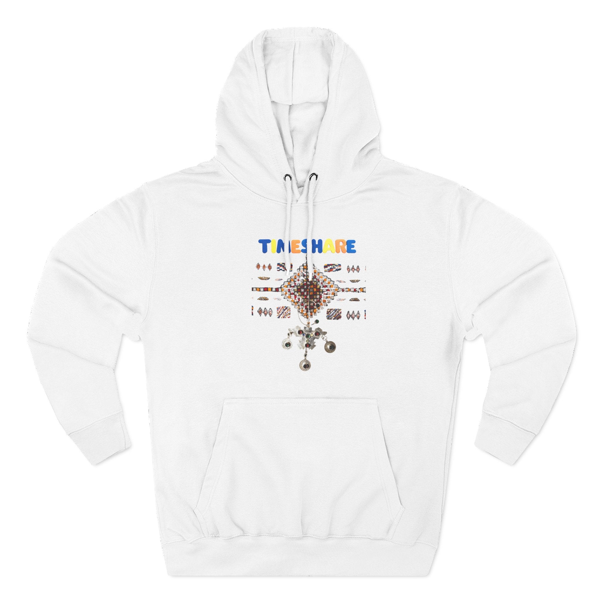 Cozy Artistic Fleece Hoodie, Three-Panel Sweatshirt for Casual Days, Travel and Gifts, Timeshare Theme Apparel