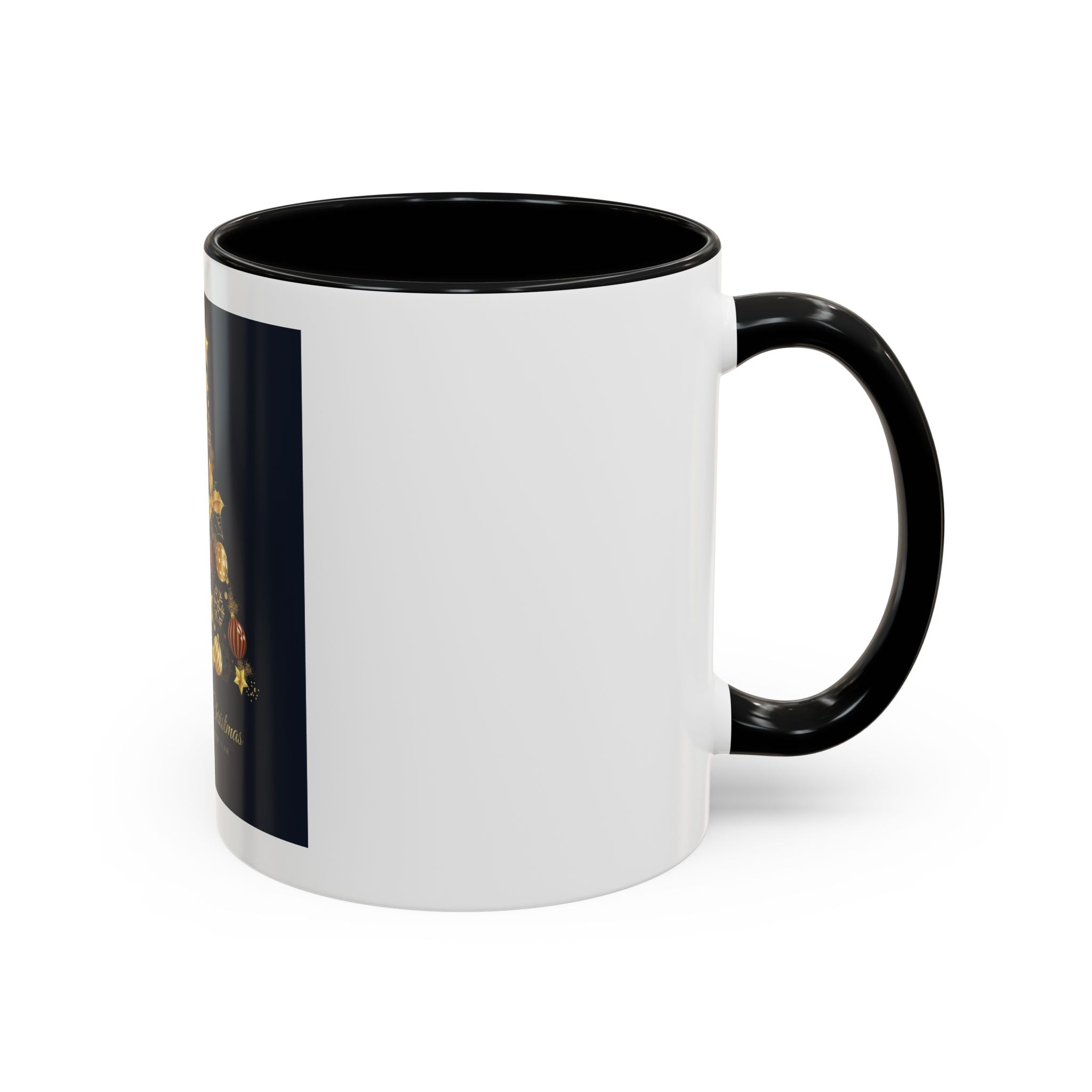 Tasse en Céramique Accentuée Black - 11 oz & 15 oz, Poignée Ergonomique, Sans Plomb & BPA