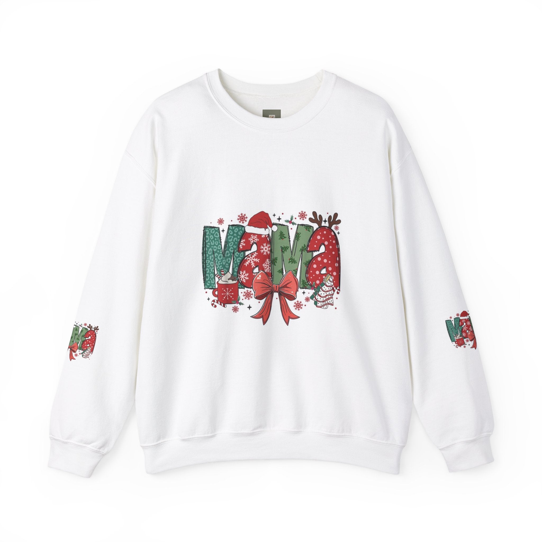 Sweat-shirt à col rond maman en mélange épais 50 % coton et 50 % polyester pour un équilibre parfait entre douceur et durabilité.