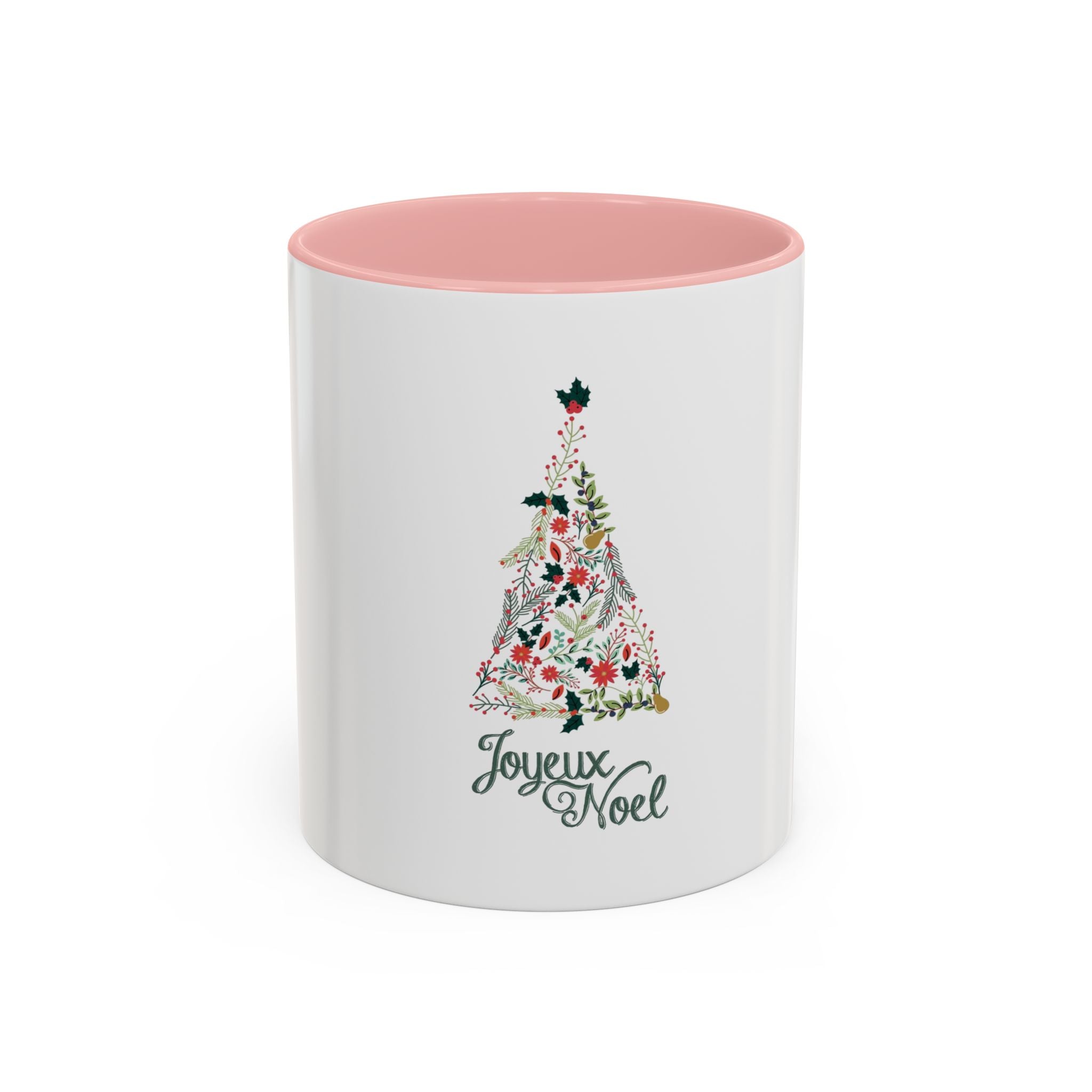 Tasse en Céramique Accentuée sapin joyeux noel - 11 oz & 15 oz, Poignée Ergonomique, Sans Plomb & BPA