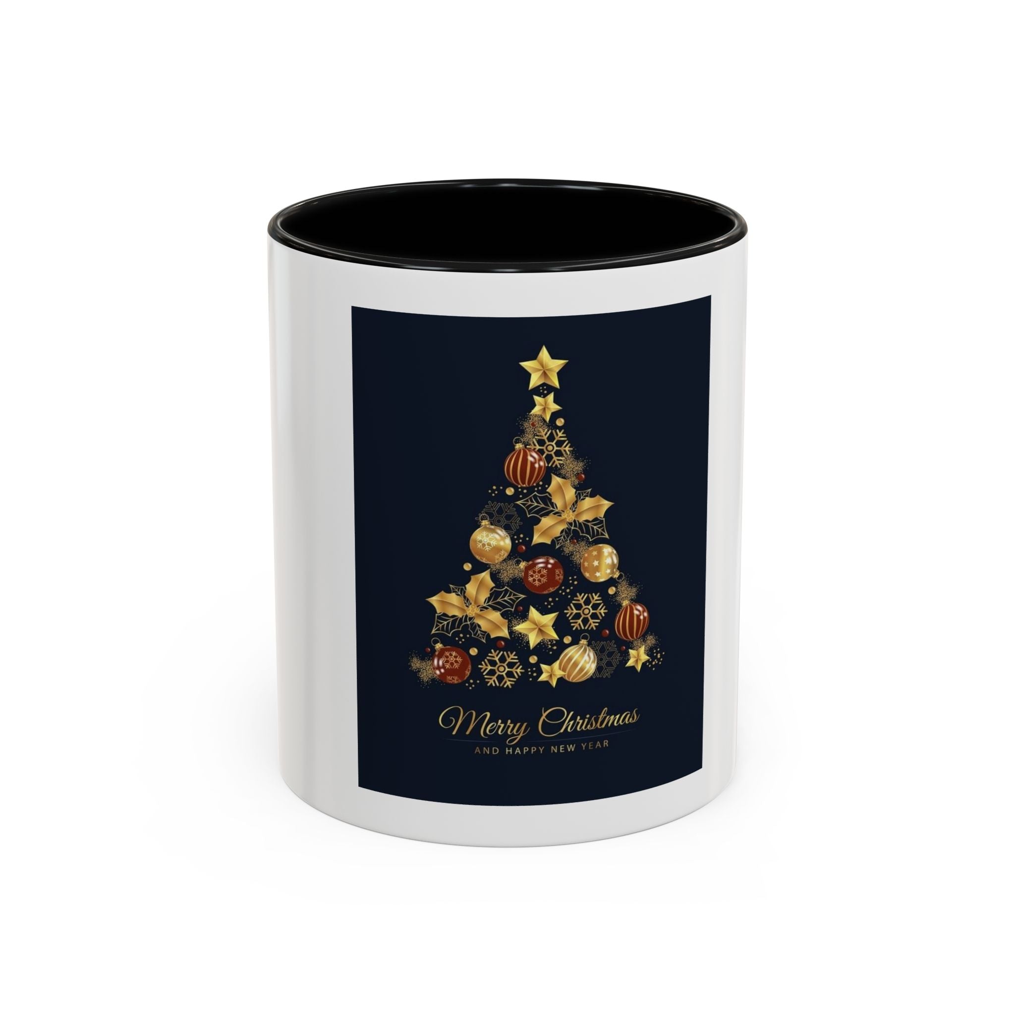 Tasse en Céramique Accentuée Black - 11 oz & 15 oz, Poignée Ergonomique, Sans Plomb & BPA