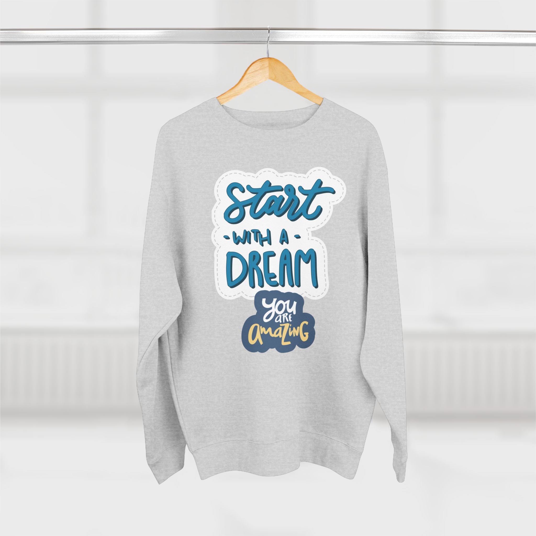 Motivational Crewneck Sweatshirt - Dream Big Positive Vibes, Gift for Him Her, Cozy Apparel Together Forever, Inspirational Jumper, Unisex