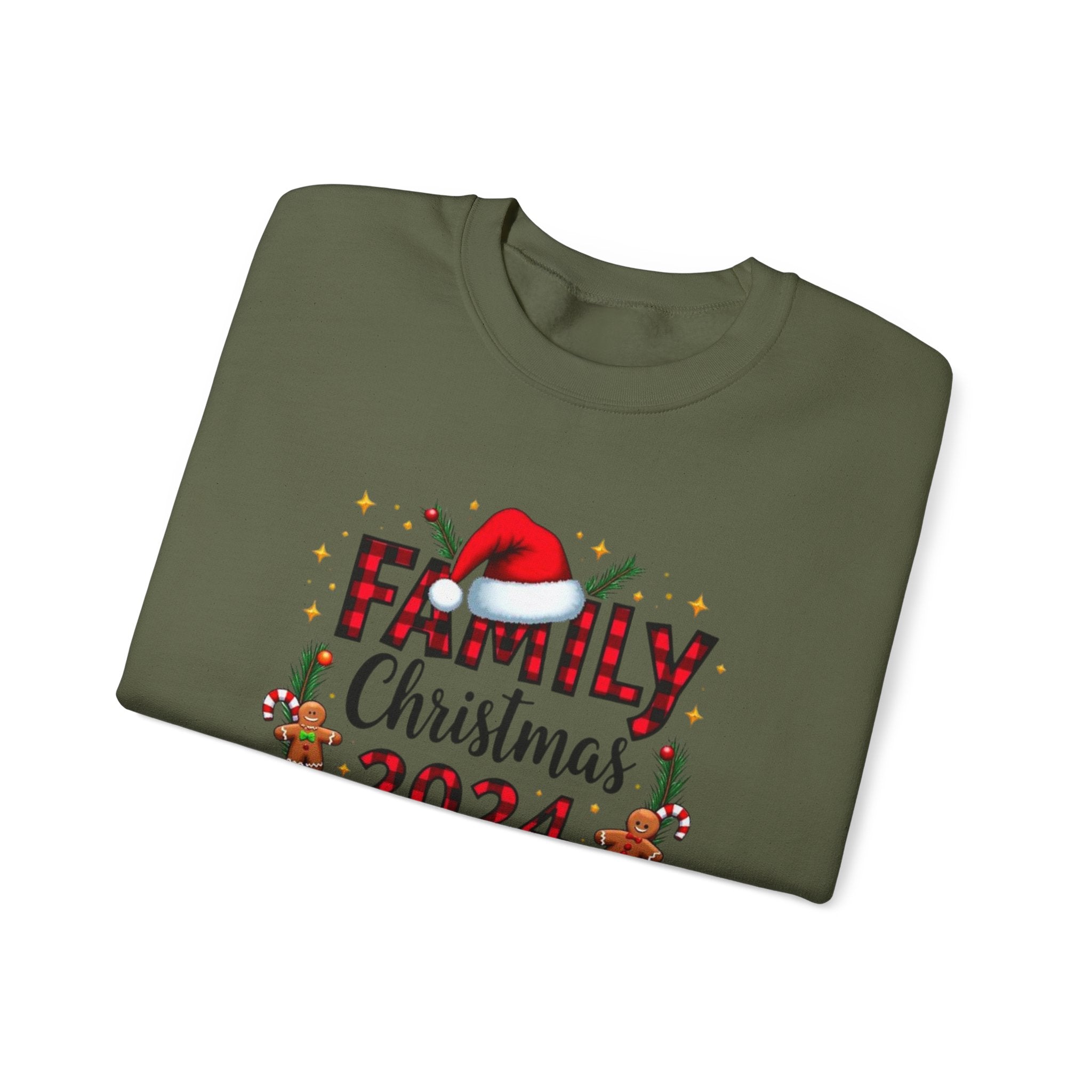 Sweat-shirt Ras du Cou Unisexe Gildan family christmas- Confort Coton/Polyester