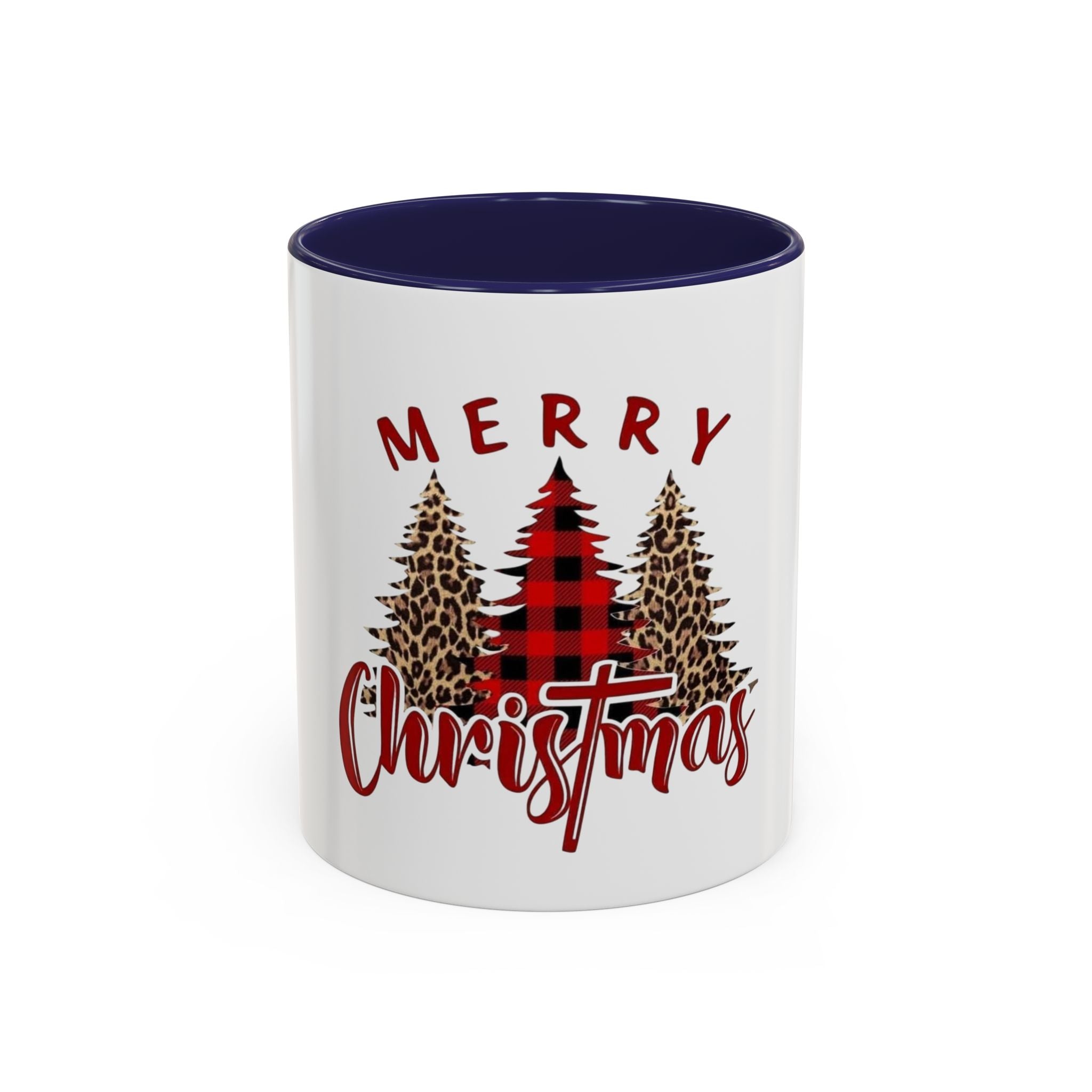 Tasse en Céramique Accentuée sapin de noel - 11 oz & 15 oz, Poignée Ergonomique, Sans Plomb & BPA