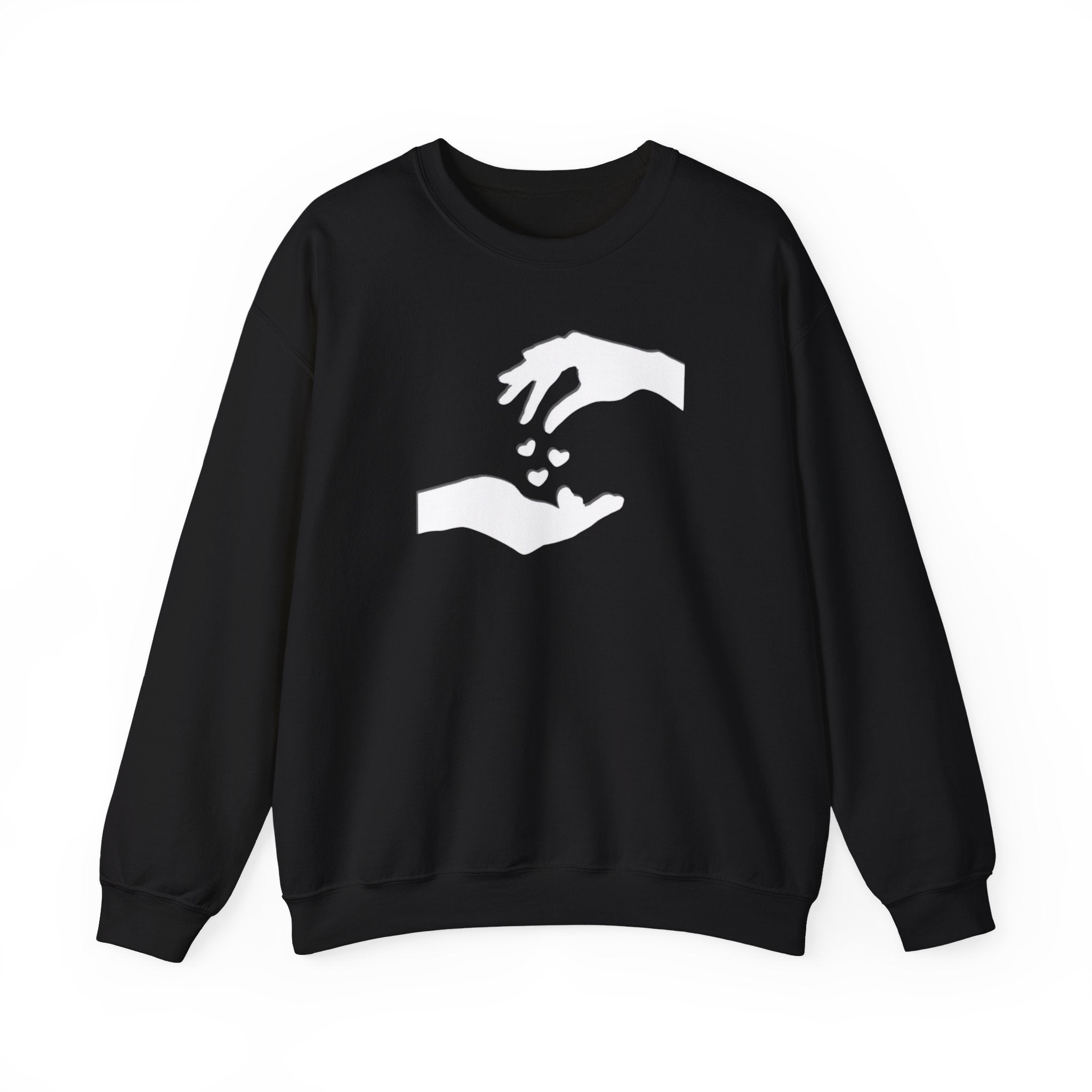 Sweatshirt Unisexe Confortable Mélange équilibré de 50% coton et 50% polyester "hands love"