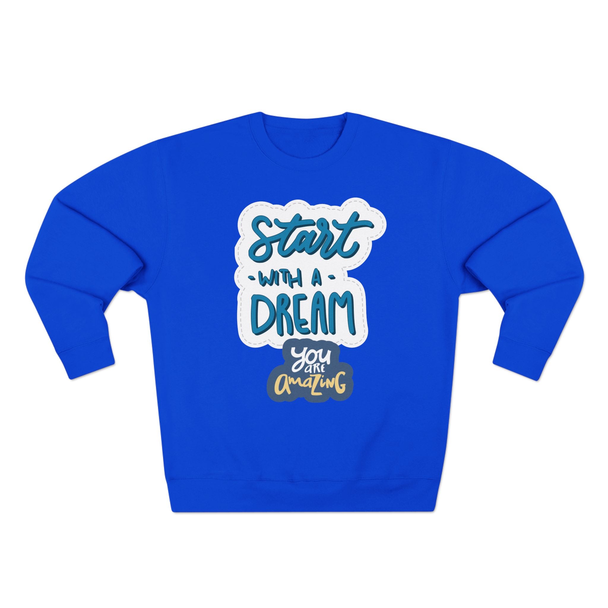 Motivational Crewneck Sweatshirt - Dream Big Positive Vibes, Gift for Him Her, Cozy Apparel Together Forever, Inspirational Jumper, Unisex