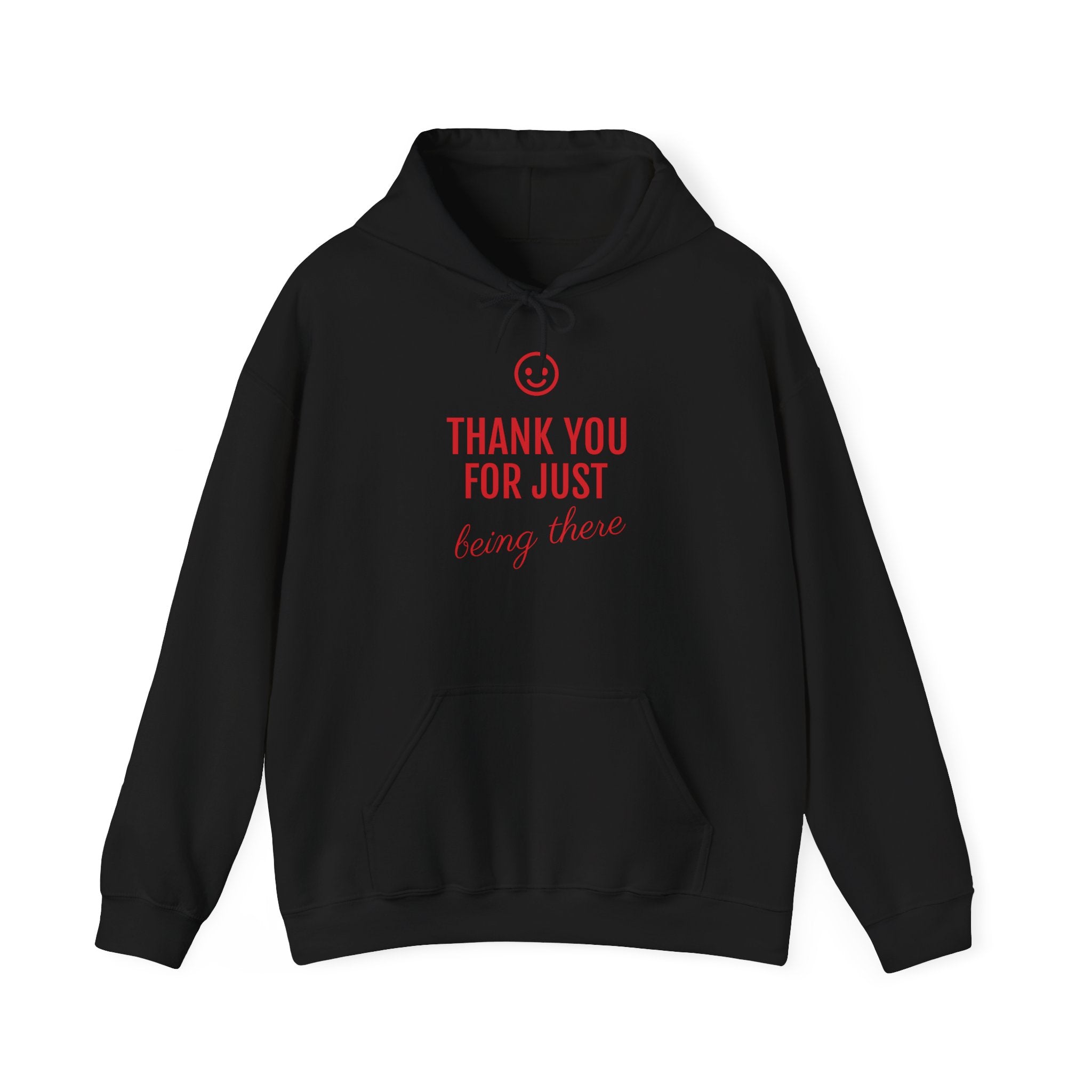 Sweatshirt a capuche unisex épais de coton Fabriqué à partir de coton 100 % cultivé de manière éthique aux États-Unis."thank you"