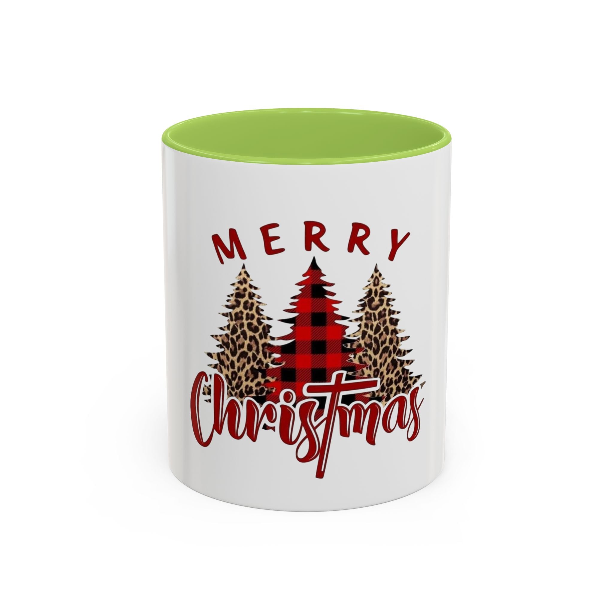 Tasse en Céramique Accentuée sapin de noel - 11 oz & 15 oz, Poignée Ergonomique, Sans Plomb & BPA