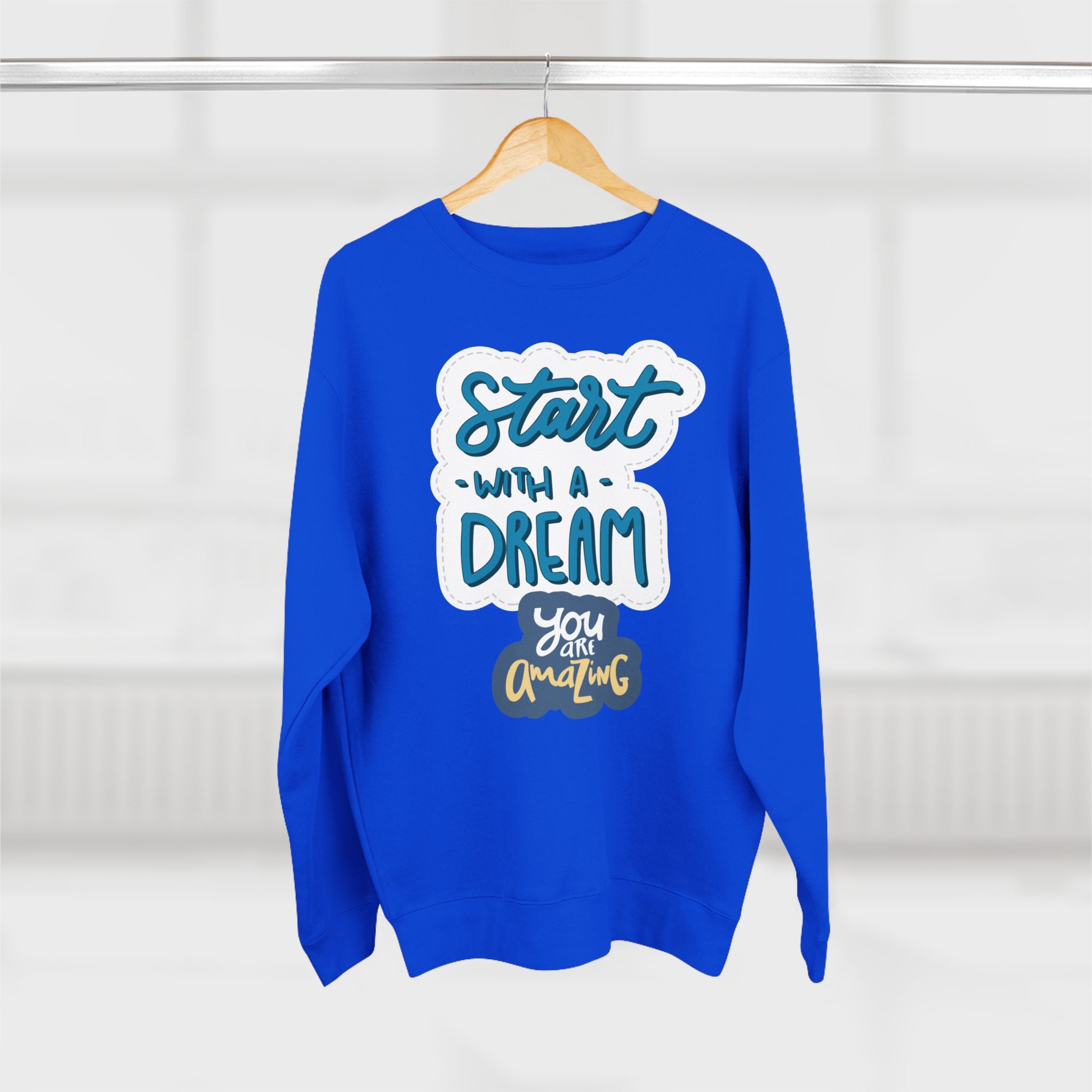 Motivational Crewneck Sweatshirt - Dream Big Positive Vibes, Gift for Him Her, Cozy Apparel Together Forever, Inspirational Jumper, Unisex