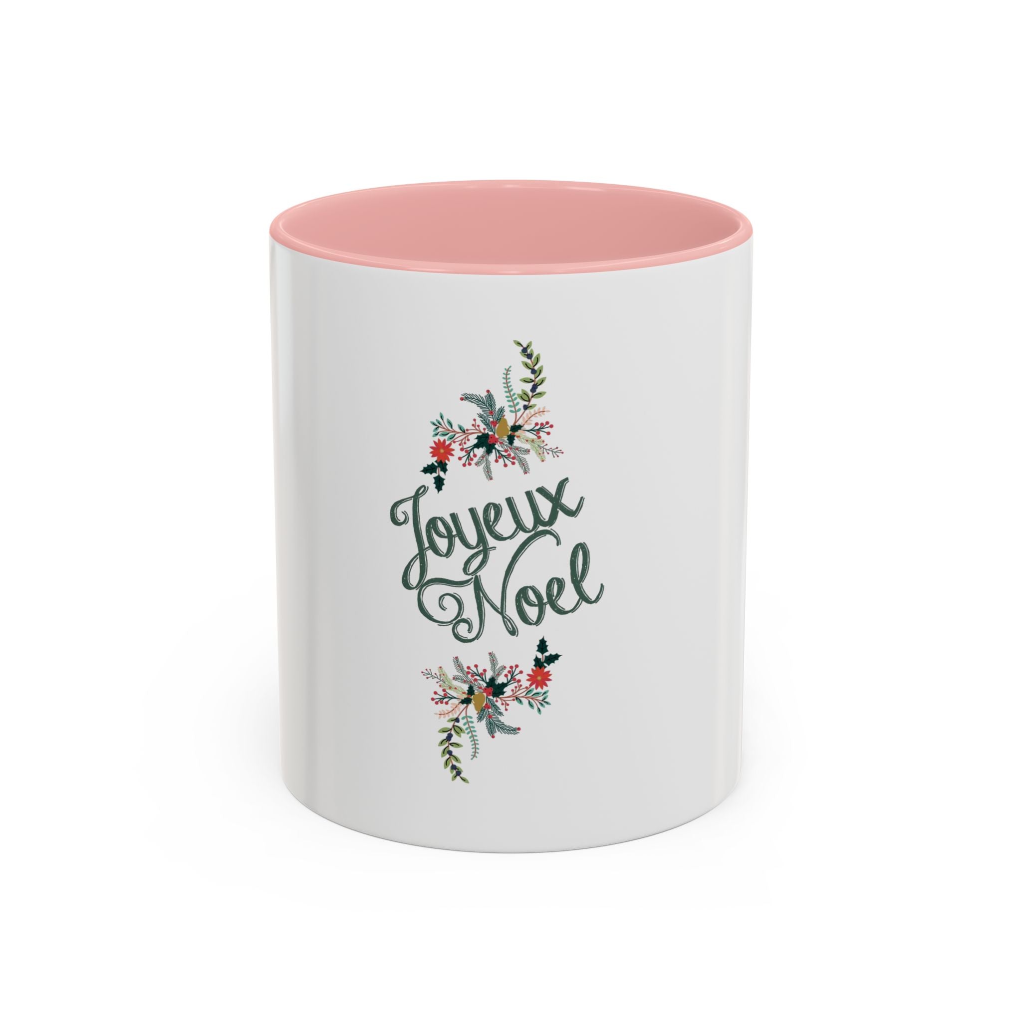 Tasse en Céramique Accentuée joyeux noel - 11 oz & 15 oz, Poignée Ergonomique, Sans Plomb & BPA