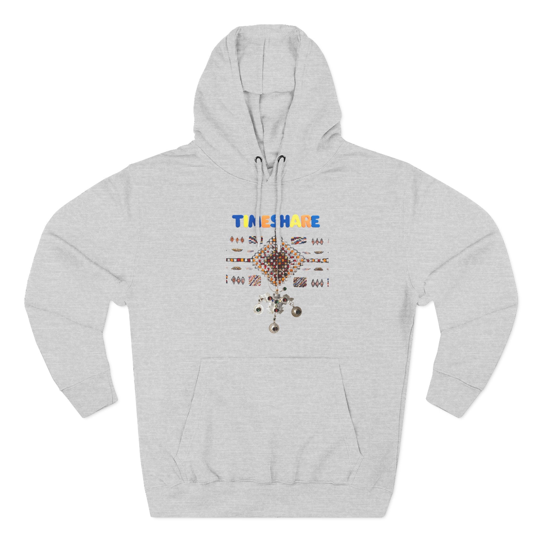 Cozy Artistic Fleece Hoodie, Three-Panel Sweatshirt for Casual Days, Travel and Gifts, Timeshare Theme Apparel