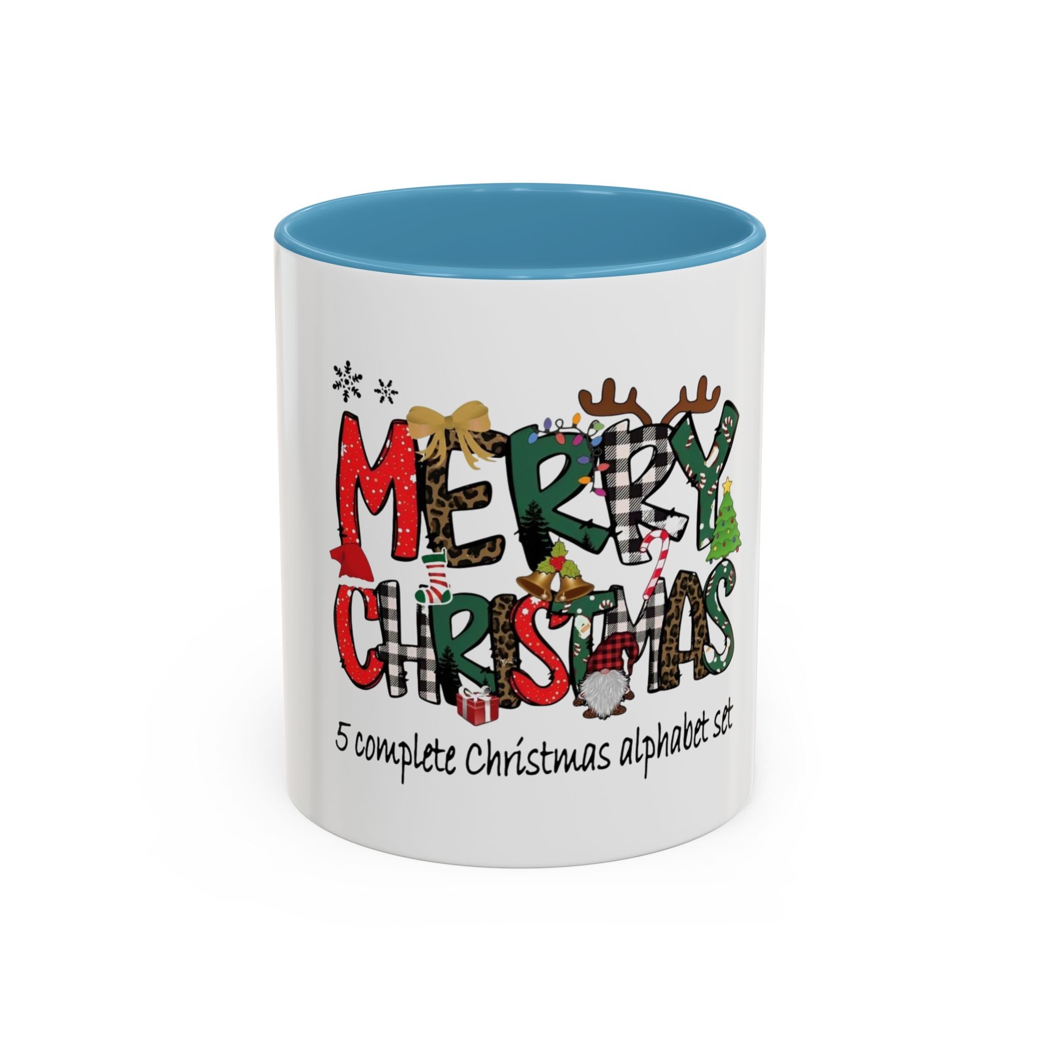 Tasse en Céramique Accentuée - 11 oz & 15 oz, Poignée Ergonomique, Sans Plomb & BPA Merry christmas