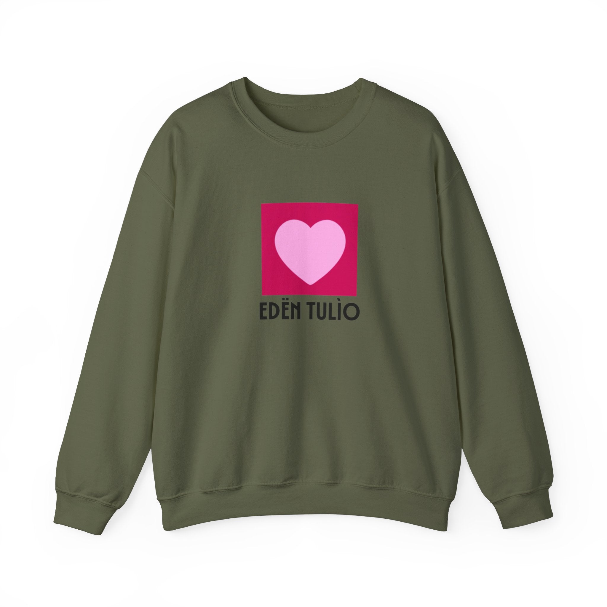 Sweat-shirt Ras du Cou coeur Eden Tulio Unisexe en Mélange Épais coton et polyester