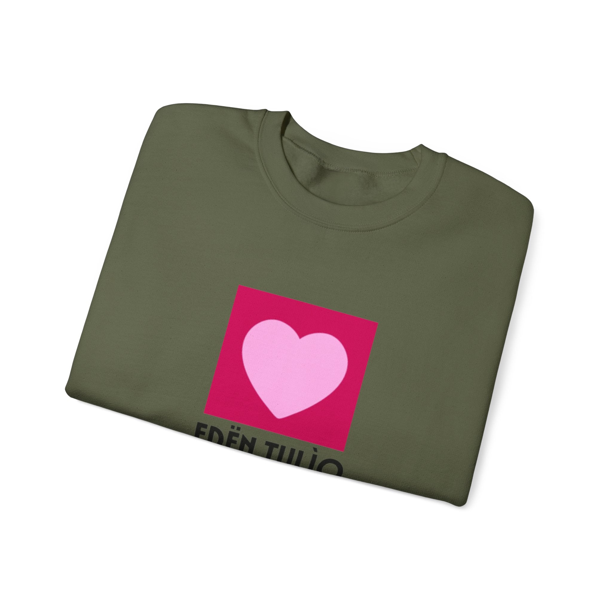 Sweat-shirt Ras du Cou coeur Eden Tulio Unisexe en Mélange Épais coton et polyester