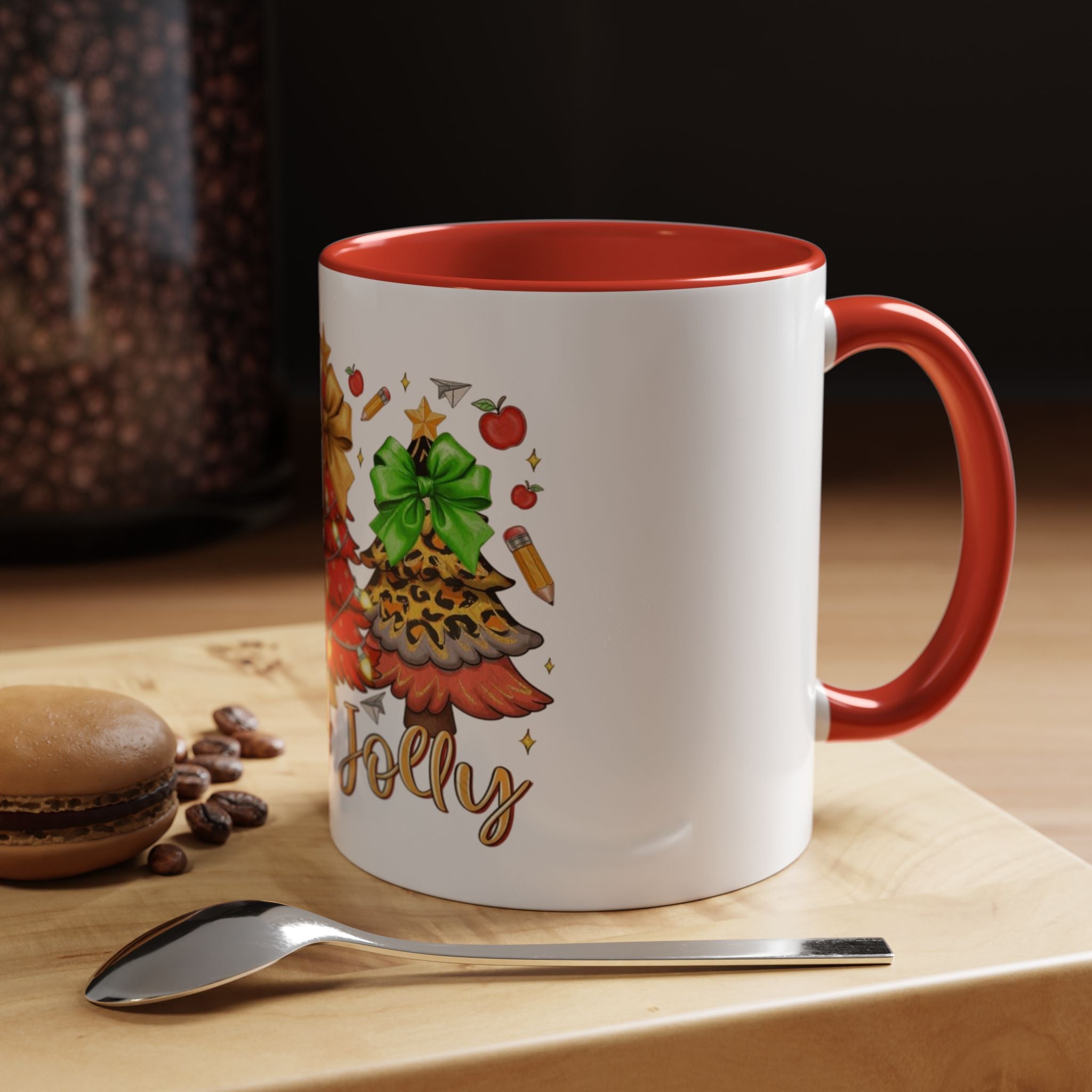 Tasse en Céramique Accentuée - 11 oz & 15 oz, Poignée Ergonomique, Sans Plomb & BPA Noël