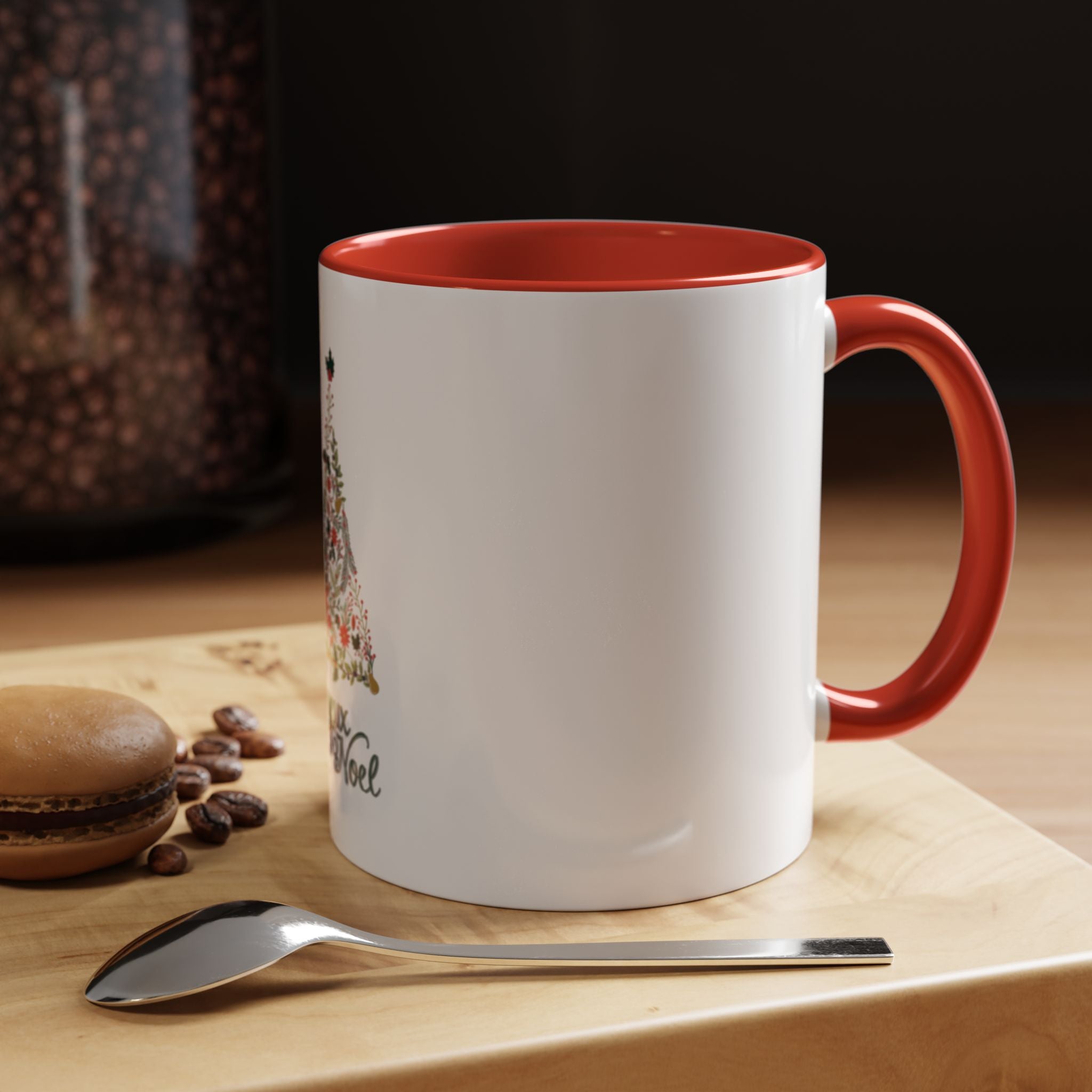 Tasse en Céramique Accentuée sapin joyeux noel - 11 oz & 15 oz, Poignée Ergonomique, Sans Plomb & BPA