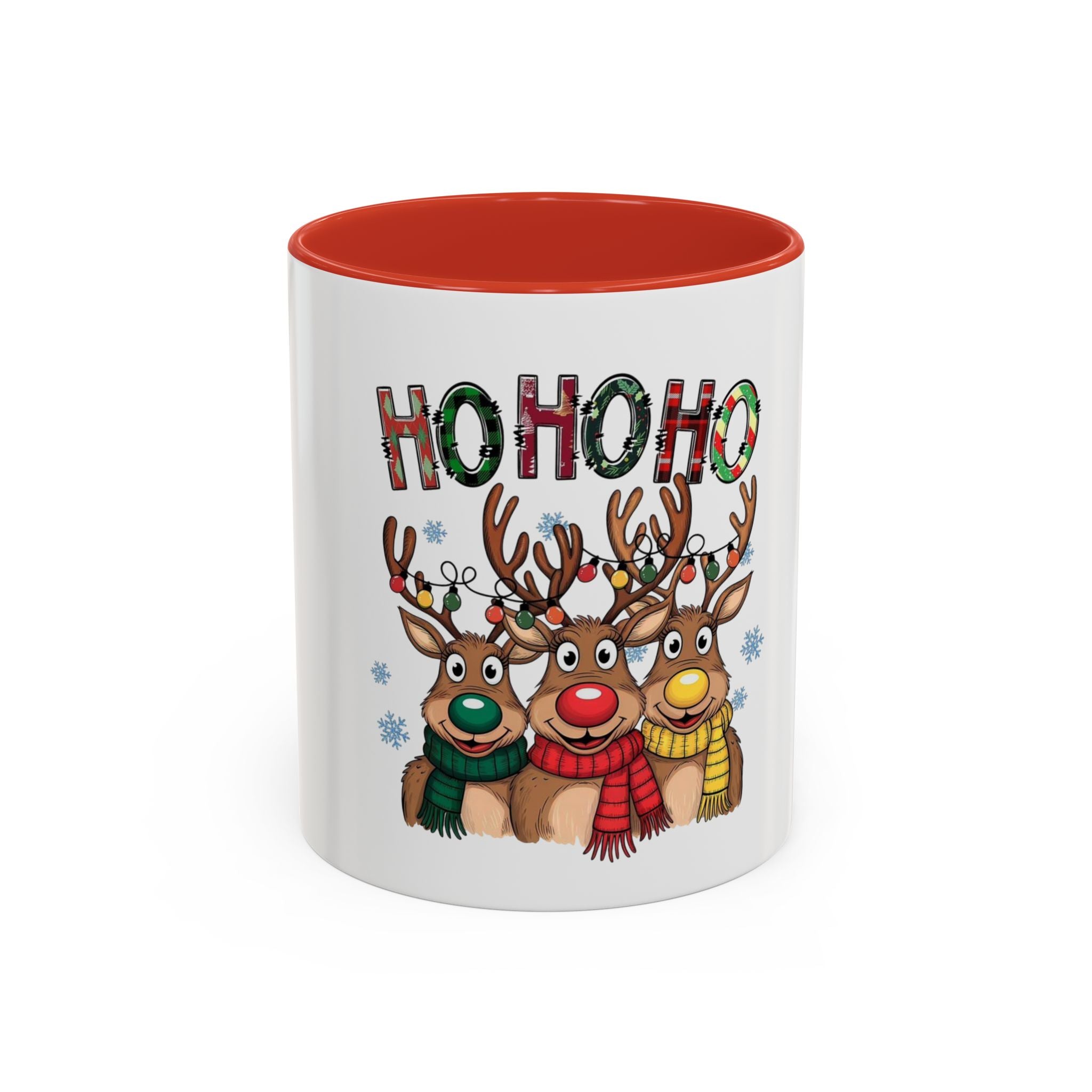 Tasse en Céramique Accentuée de noel hohoho - 11 oz & 15 oz, Poignée Ergonomique, Sans Plomb & BPA