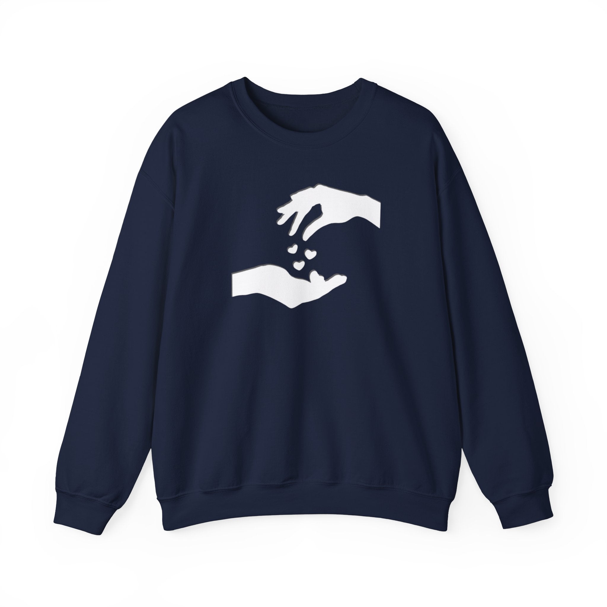 Sweatshirt Unisexe Confortable Mélange équilibré de 50% coton et 50% polyester "hands love"