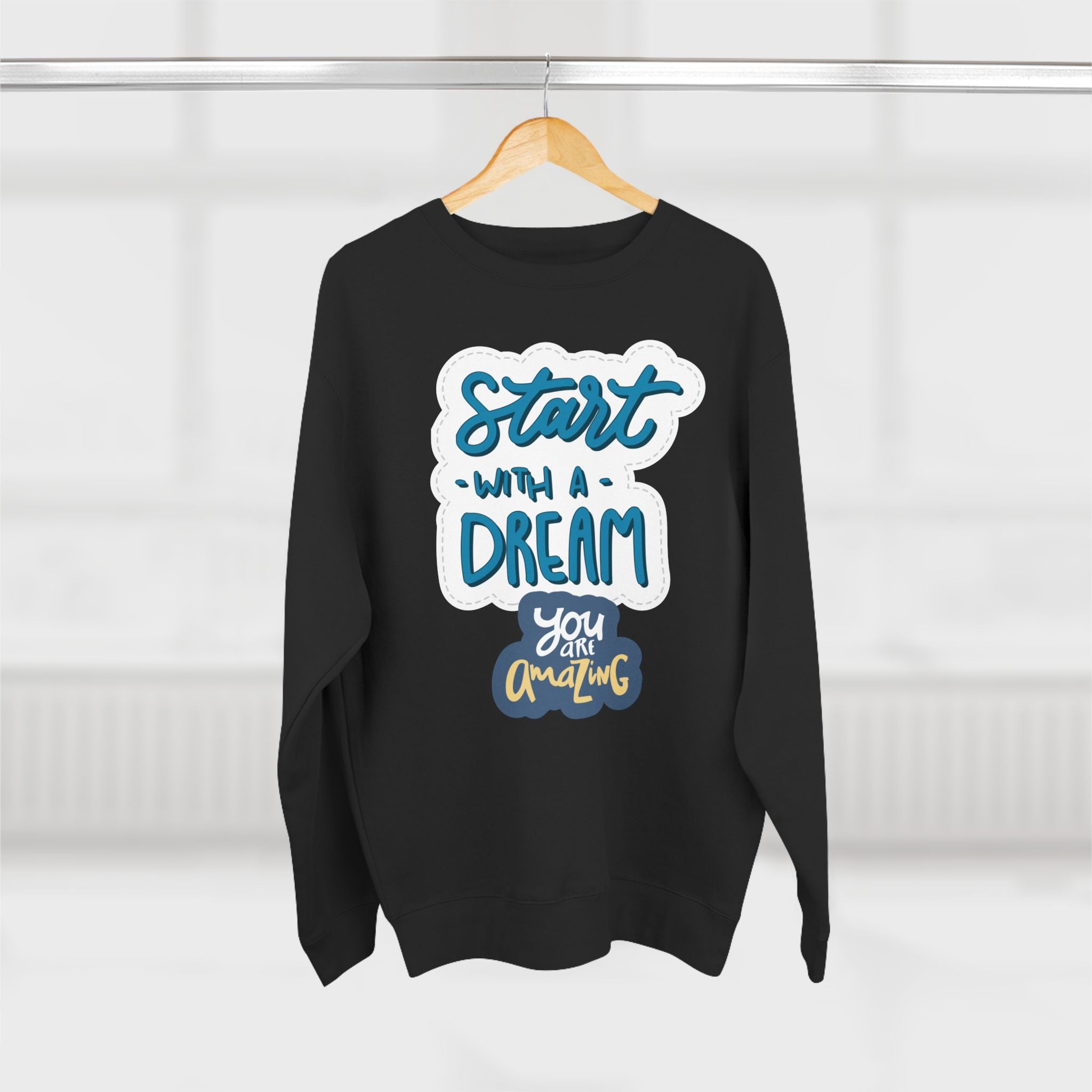 Motivational Crewneck Sweatshirt - Dream Big Positive Vibes, Gift for Him Her, Cozy Apparel Together Forever, Inspirational Jumper, Unisex