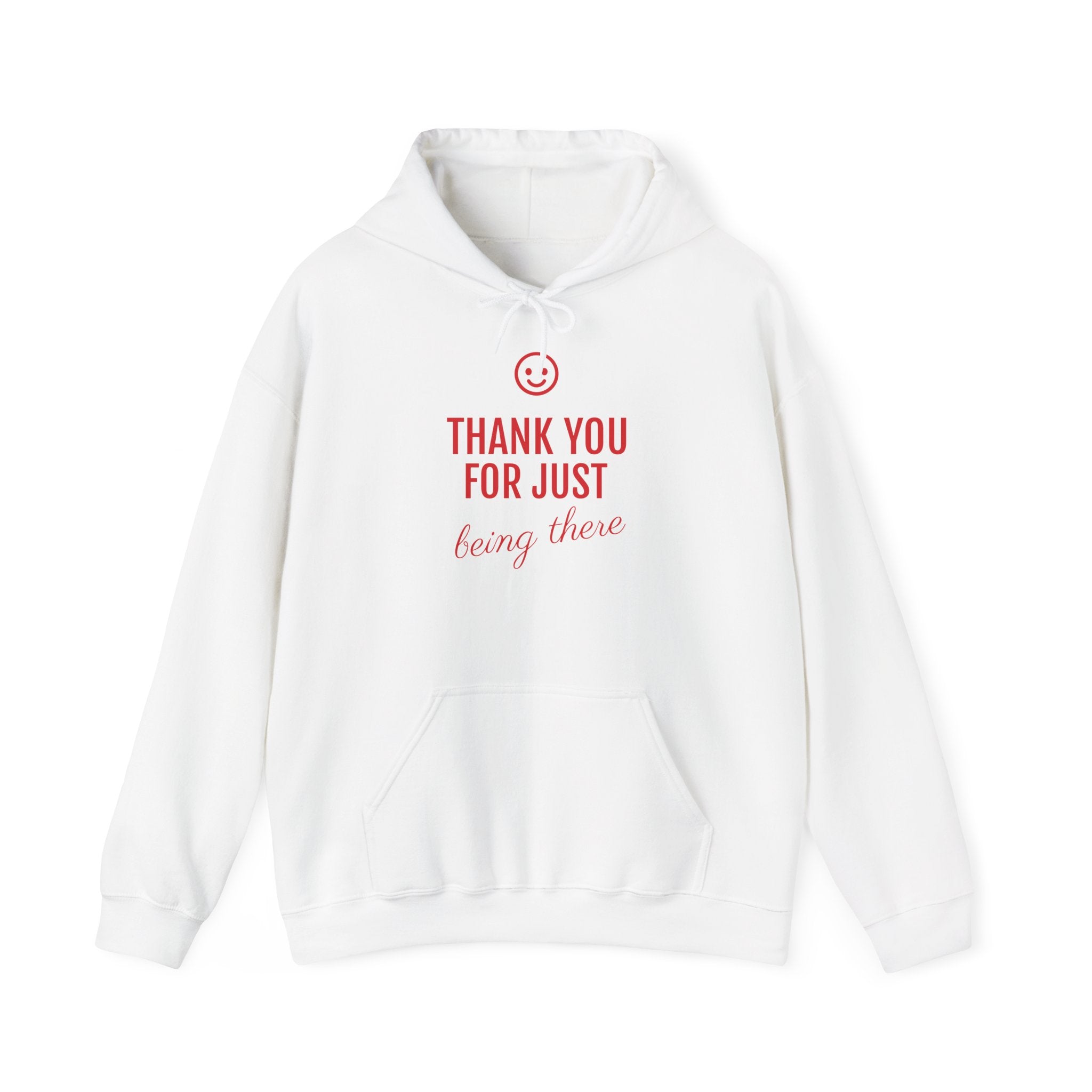 Sweatshirt a capuche unisex épais de coton Fabriqué à partir de coton 100 % cultivé de manière éthique aux États-Unis."thank you"
