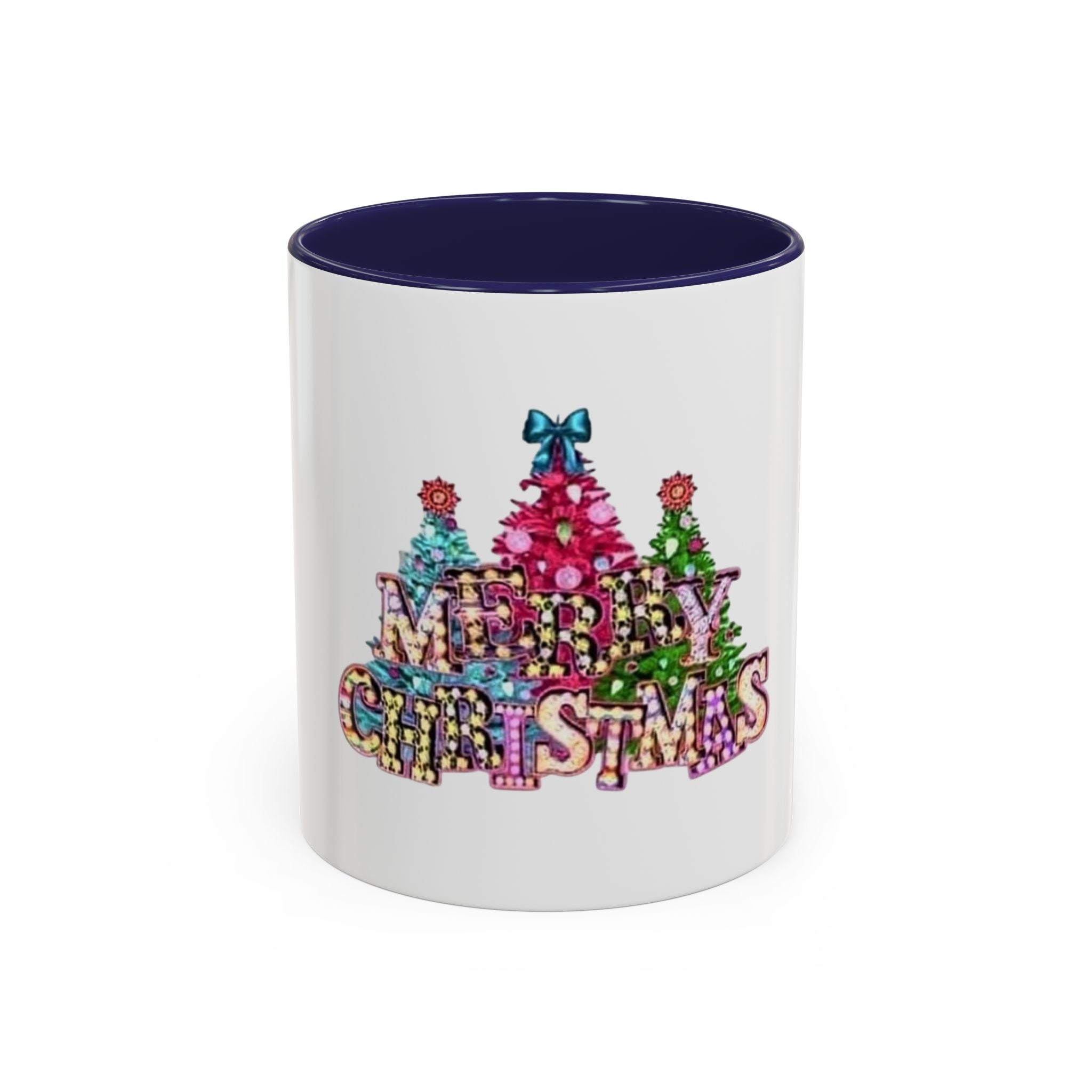 Tasse en Céramique Accentuée Merry christmas- 11 oz & 15 oz, Poignée Ergonomique, Sans Plomb & BPA