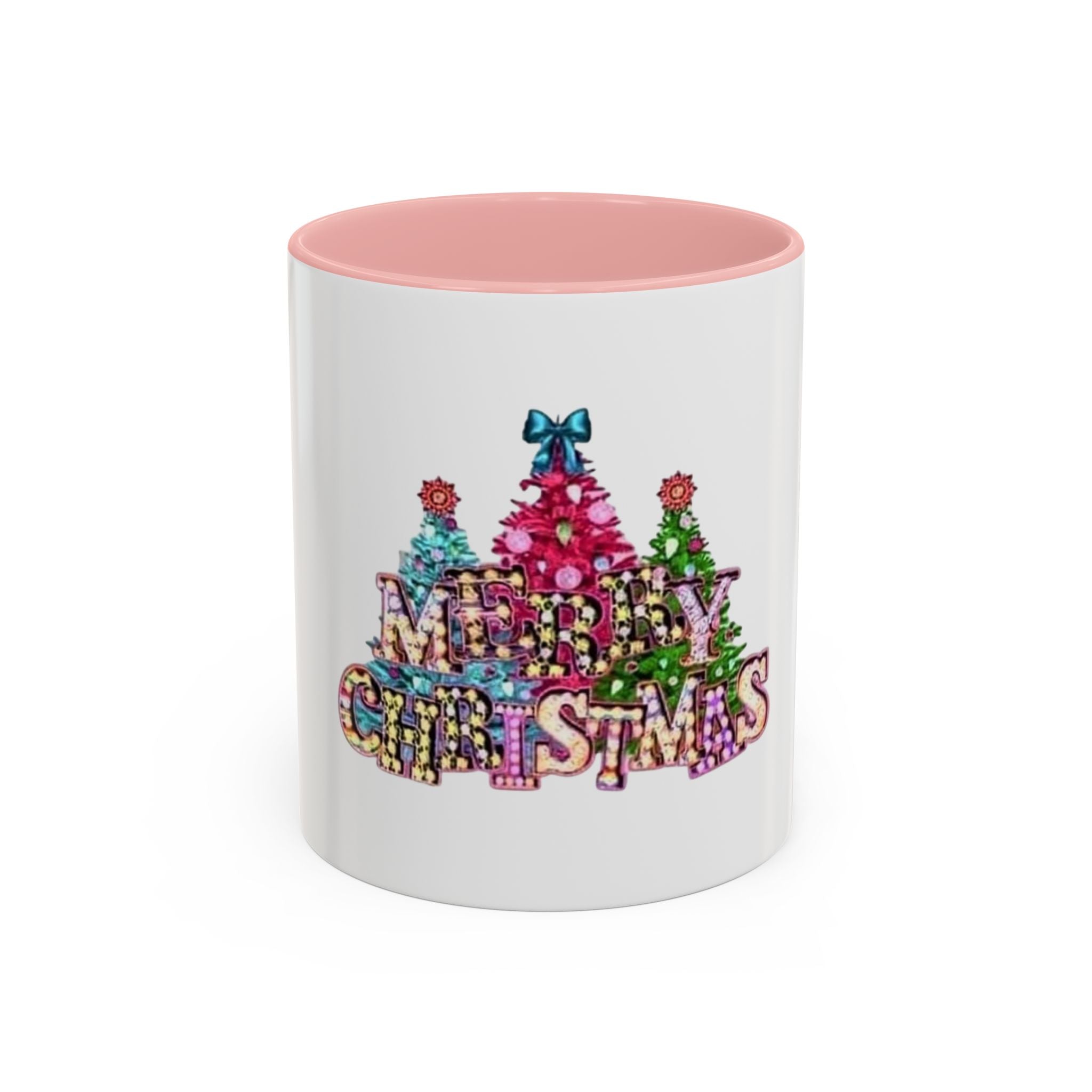 Tasse en Céramique Accentuée Merry christmas- 11 oz & 15 oz, Poignée Ergonomique, Sans Plomb & BPA