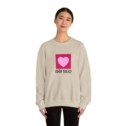 Sweat-shirt Ras du Cou coeur  Eden Tulio Unisexe en Mélange Épais coton et polyester