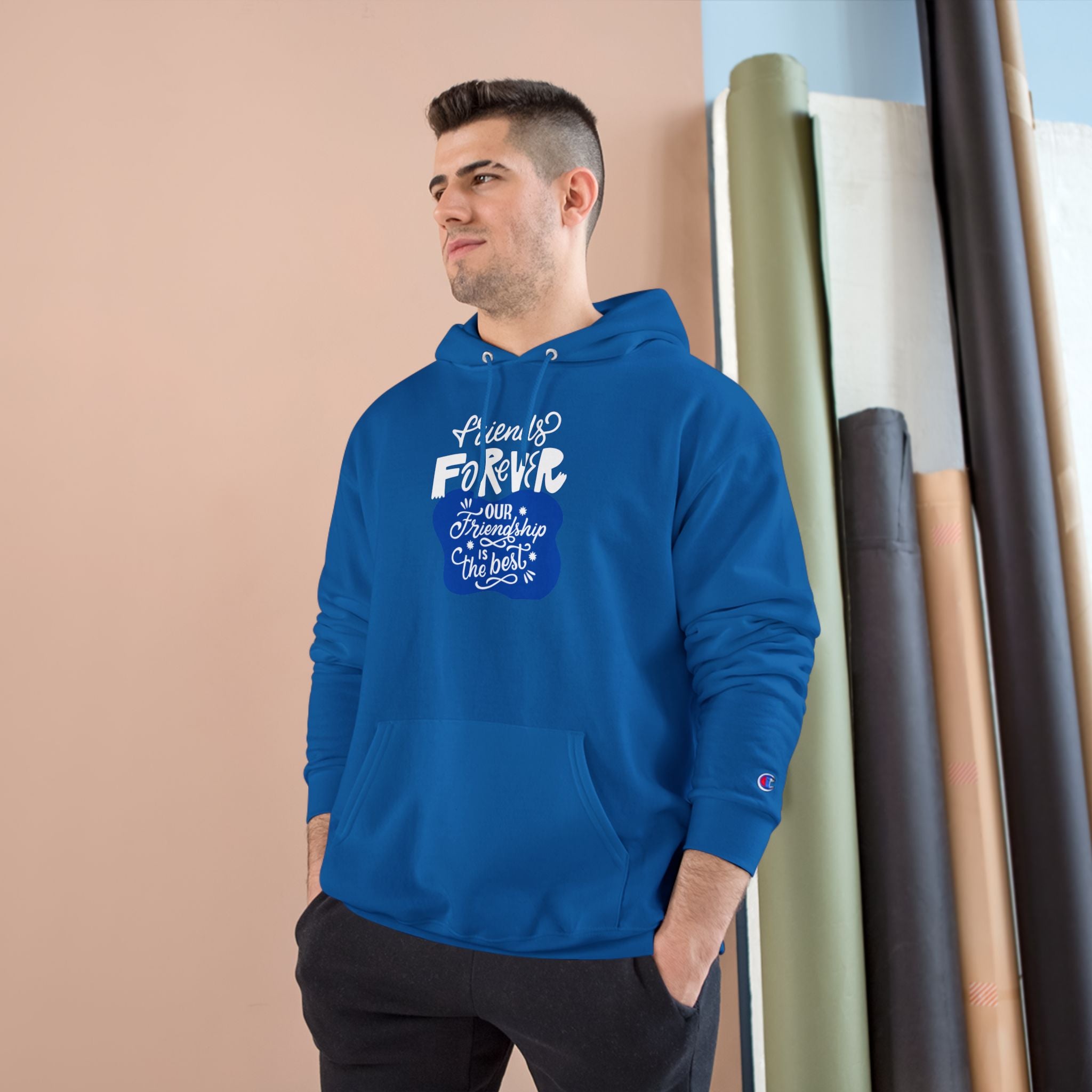 Friendship Champion Hoodie - Motivational Sweatshirt, Gifts for Birthday, Cozy Casual Wear, Celebration, Affirmation Apparel, Best Friend